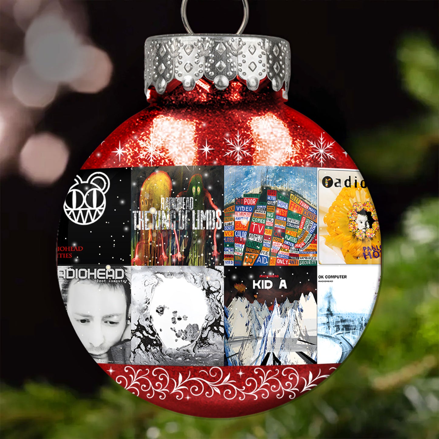 Radiohead Ball Ornament – A Tribute to Innovation, Emotion, and Alternative Spirit