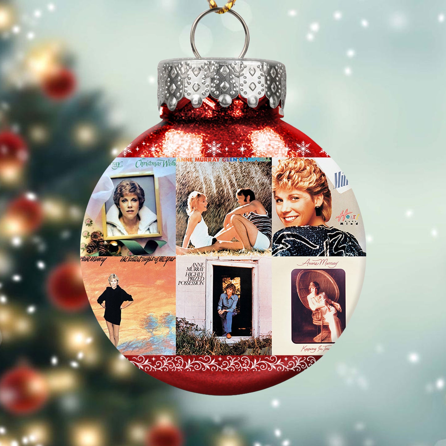 Anne Murray Album Collage Ornament – Classic Country & Pop Christmas Decoration