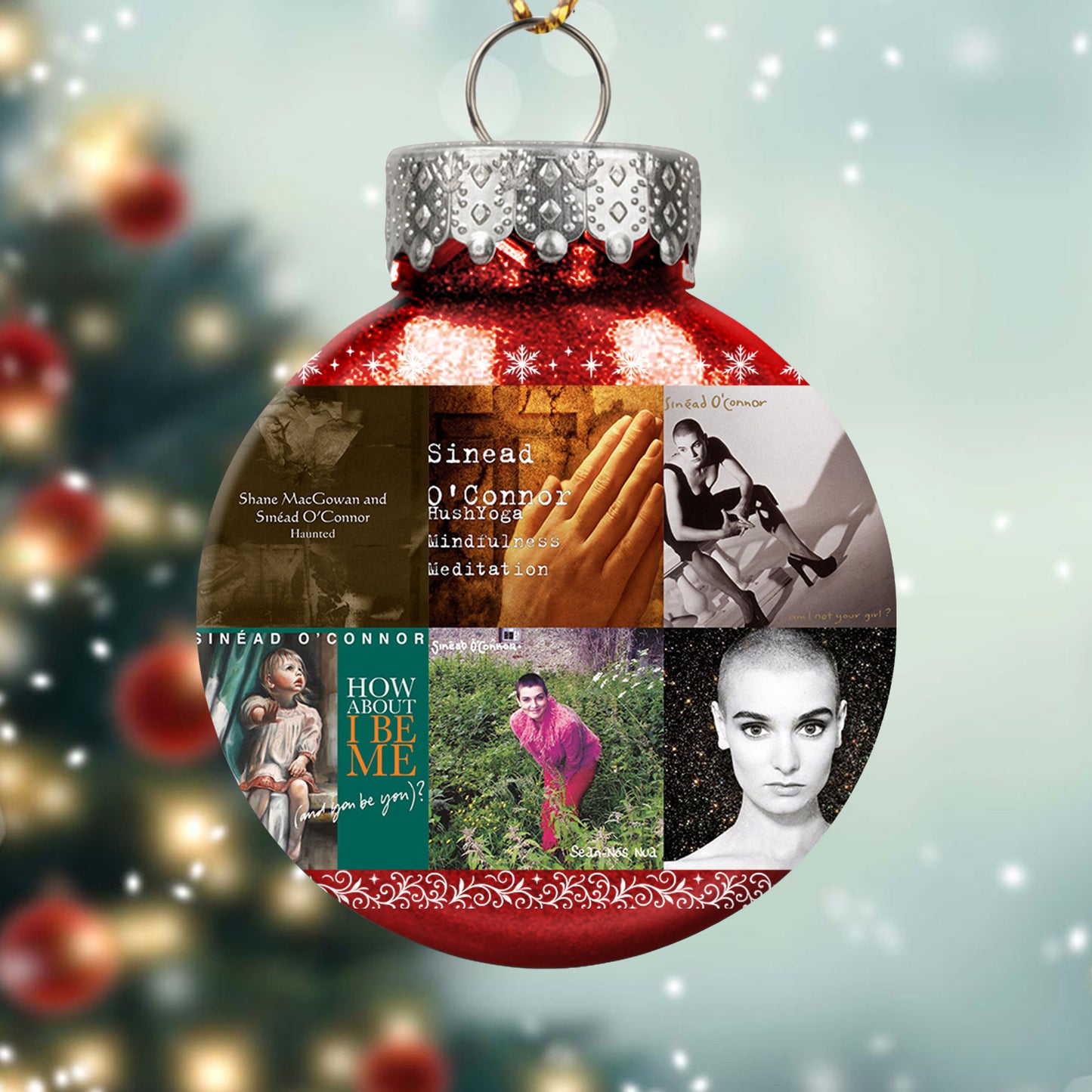 Sinéad O’Connor Album Collage Ornament – Iconic Alternative Music Christmas Decor