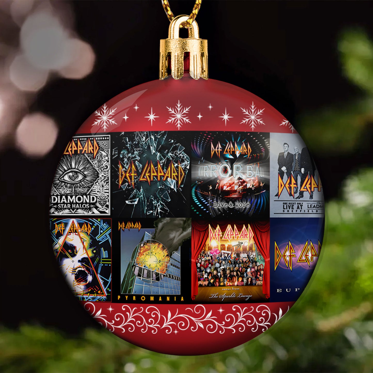 Def Leppard Ball Ornament – Rock ’n’ Roll Glory