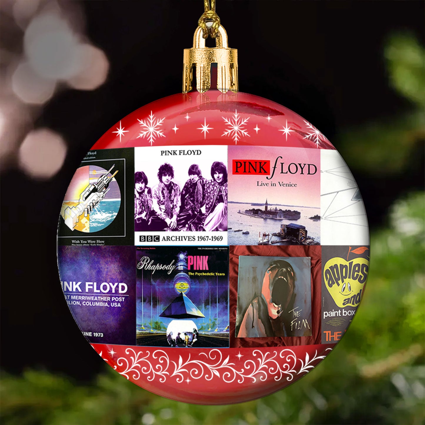 Pink Floyd Ball Ornament – A Psychedelic Tribute to Timeless Sound