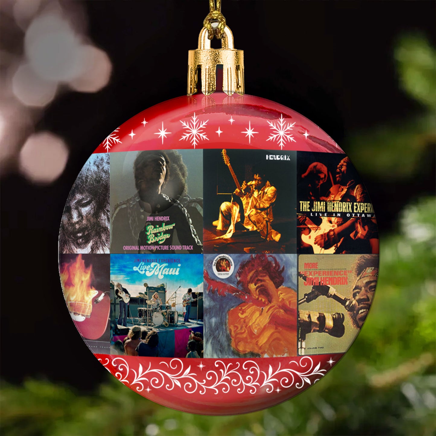 Jimi Hendrix Ball Ornament – Ignite Your Holidays with Legendary Energy