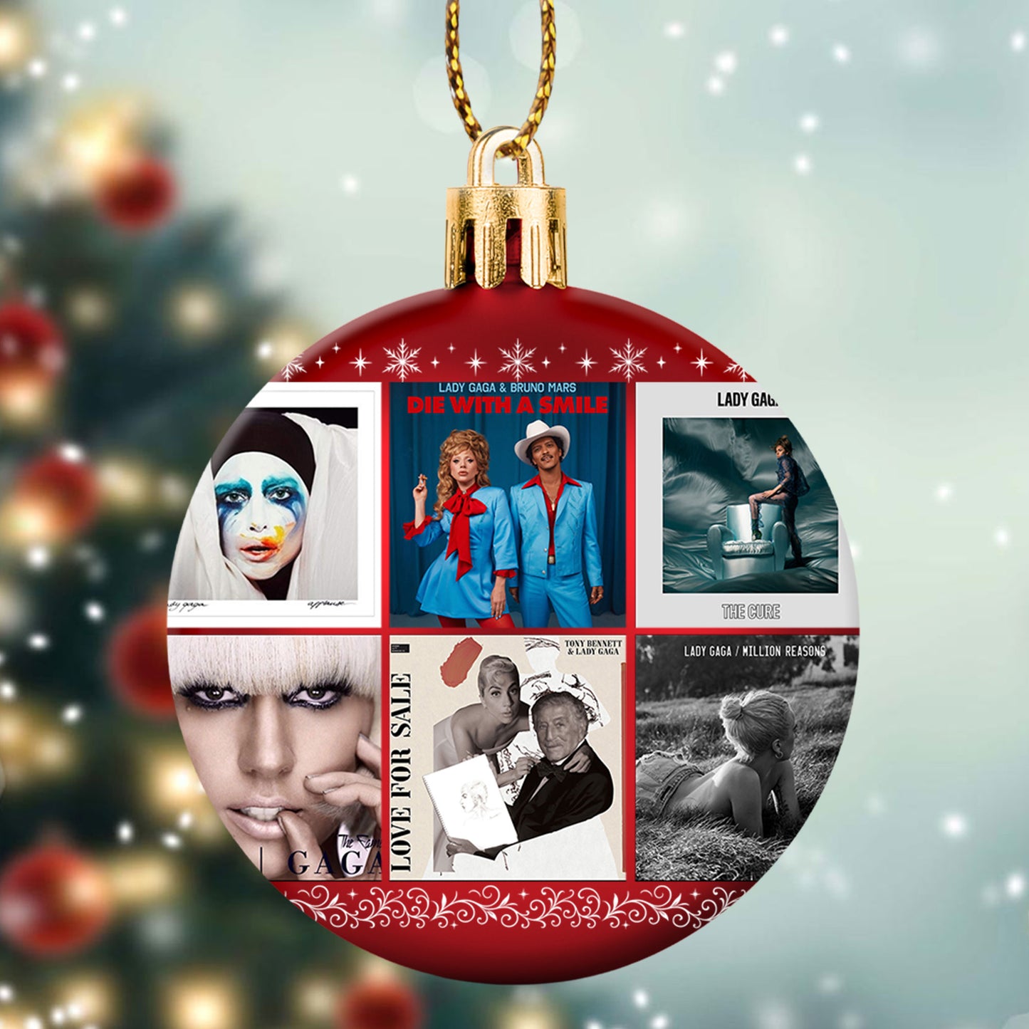 Lady Gaga Ball Ornament – A Glamorous Holiday Tribute to Pop Royalty