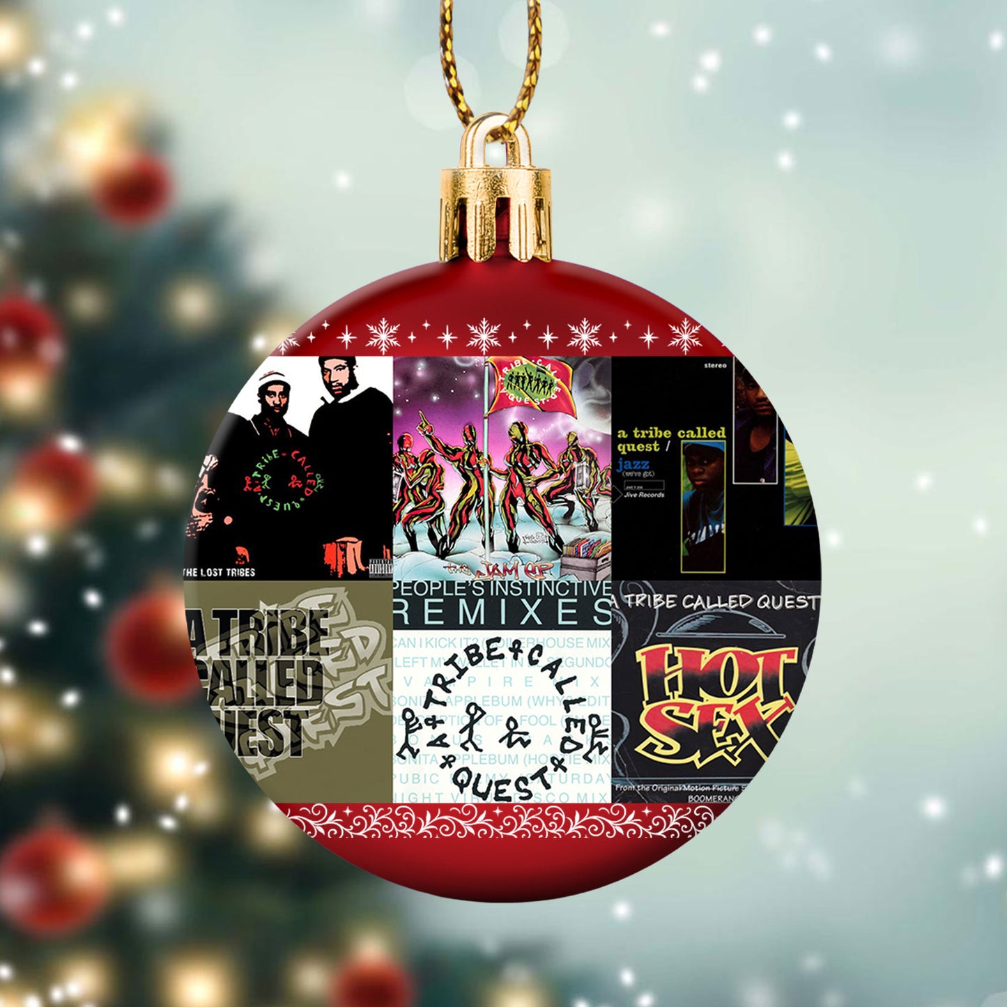 A Tribe Called Quest Ball Ornament – Hip-Hop Legends in Holiday Style