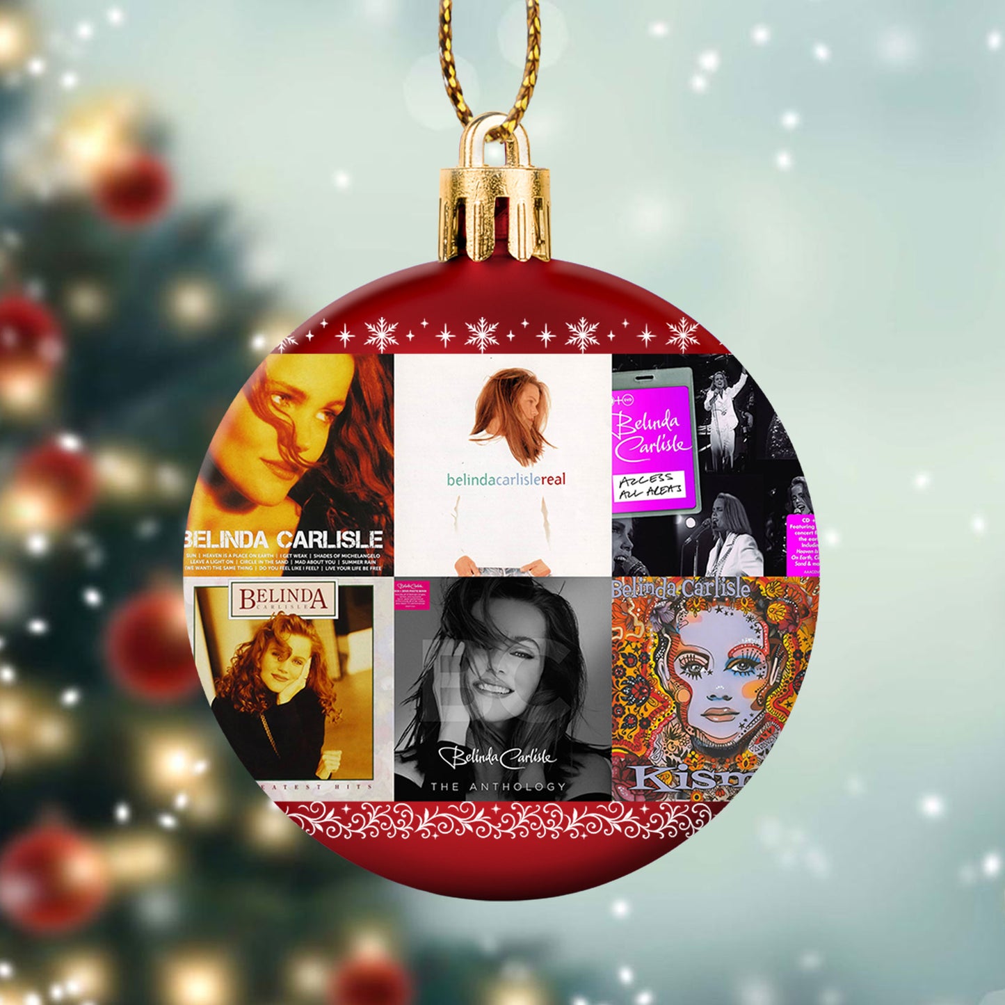 Belinda Carlisle Ball Ornament – Pop Elegance for a Merry Season