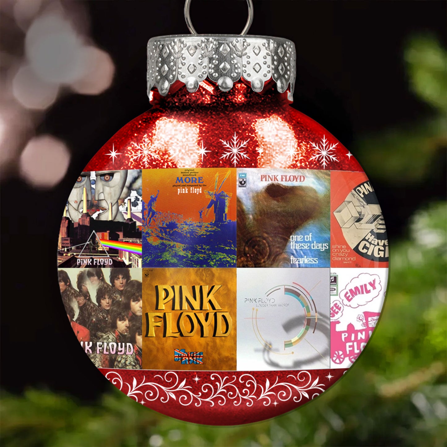 Pink Floyd Ball Ornament – A Psychedelic Tribute to Timeless Sound