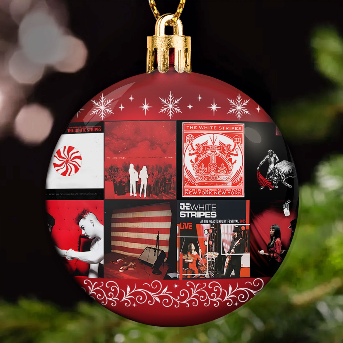 The White Stripes Ball Ornament – Bold Rock Energy for the Holidays