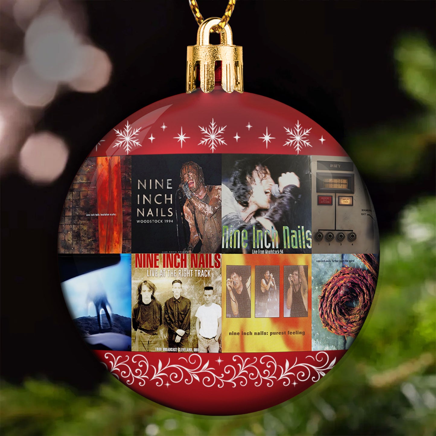 Nine Inch Nails Ball Ornament – A Darkly Beautiful Tribute to Industrial Artistry