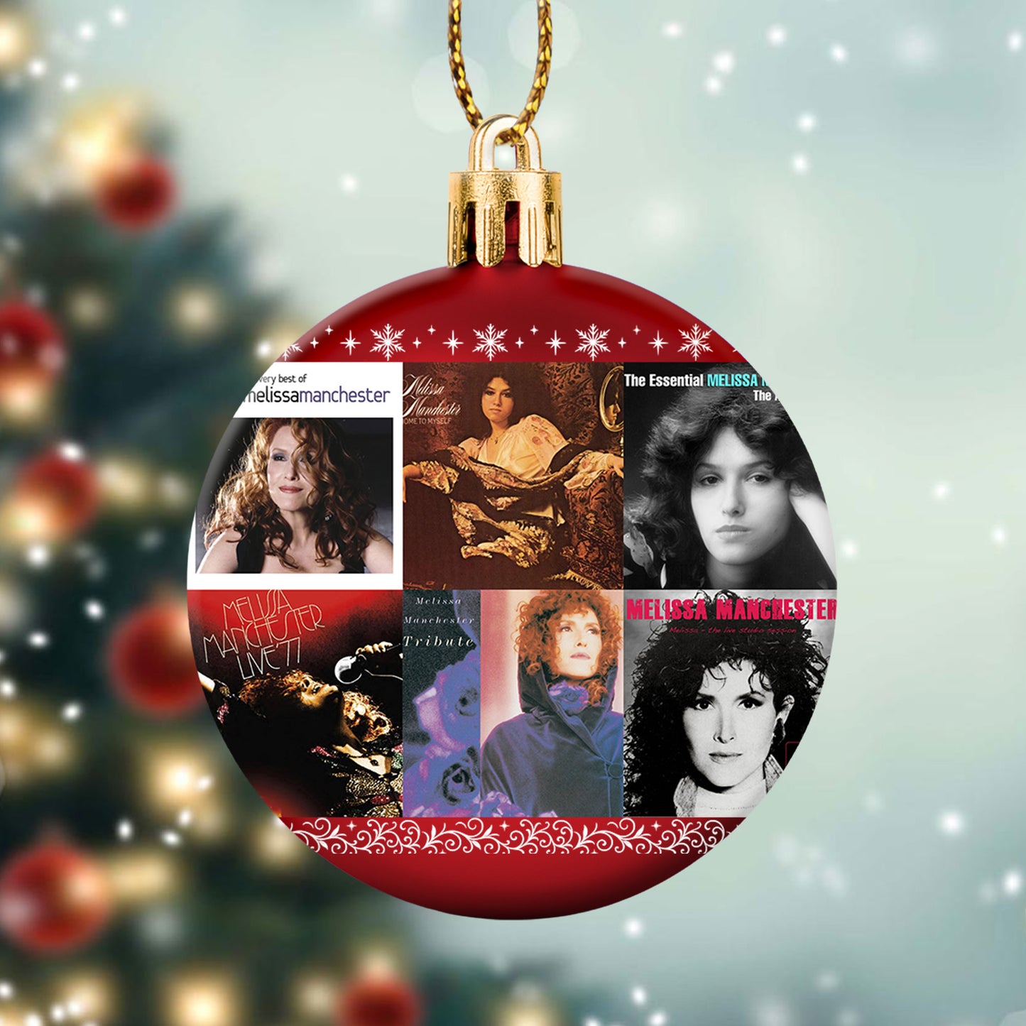Melissa Manchester Album Collage Ornament – Classic Pop Holiday Decoration