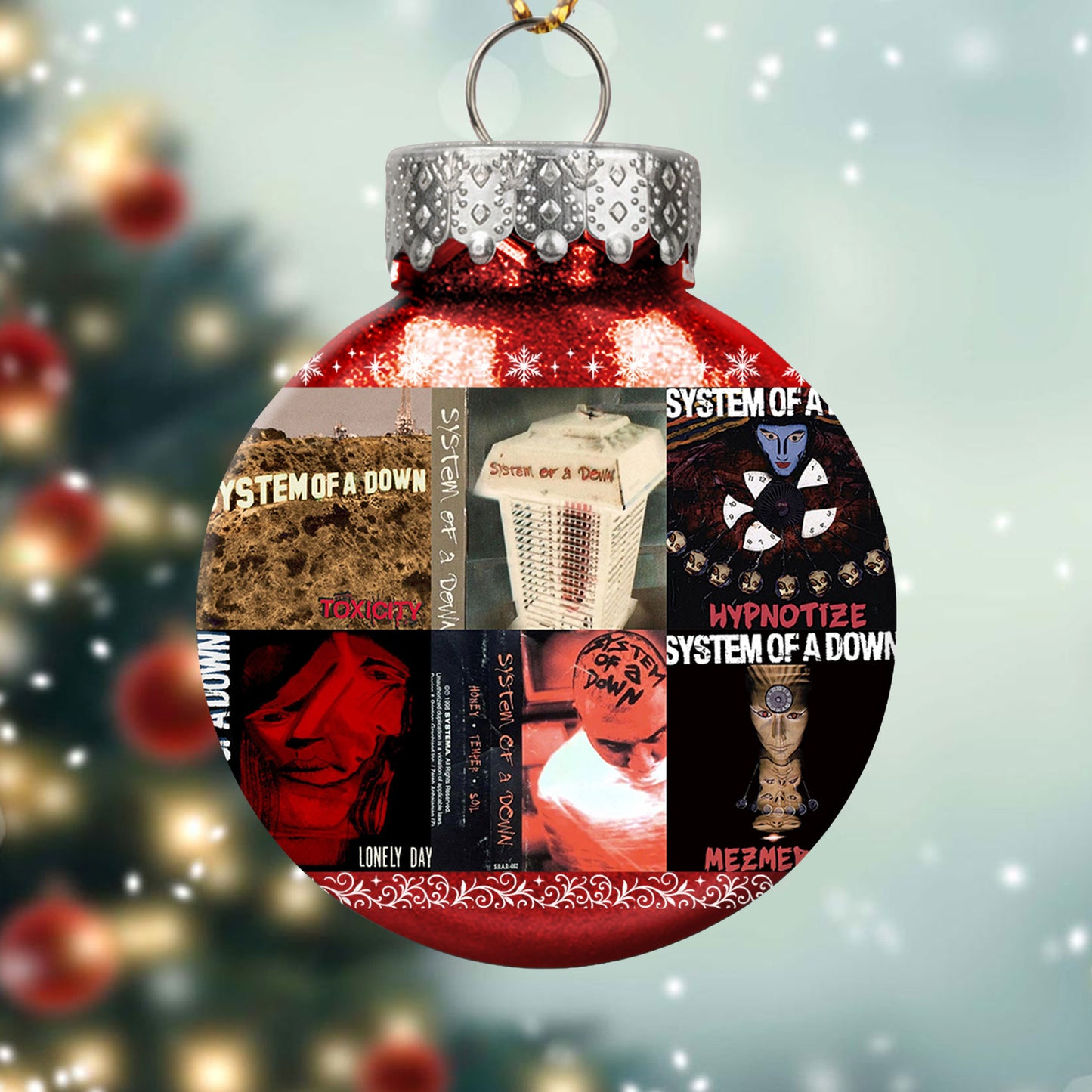 System of a Down Ball Ornament – A Bold Christmas Gift for True Rock Fans