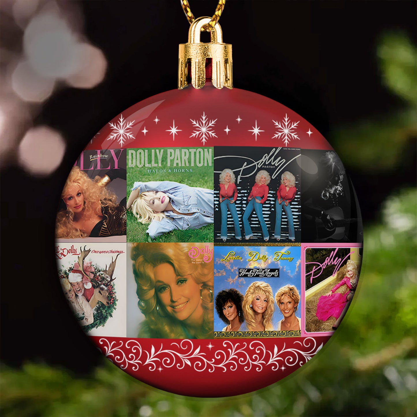 Dolly Parton Ball Ornament – A Sparkling Tribute to Country Grace and Christmas Joy