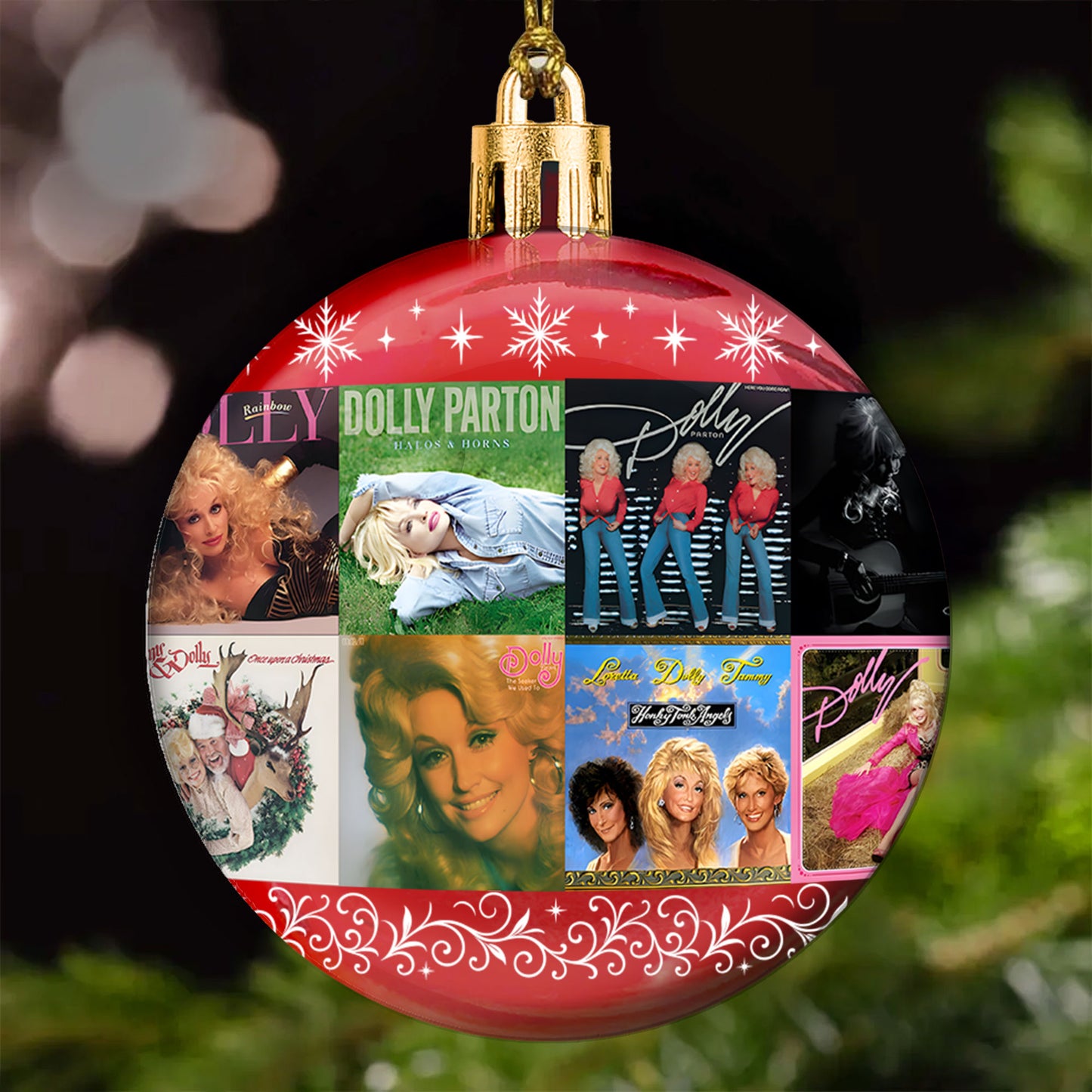 Dolly Parton Ball Ornament – A Sparkling Tribute to Country Grace and Christmas Joy