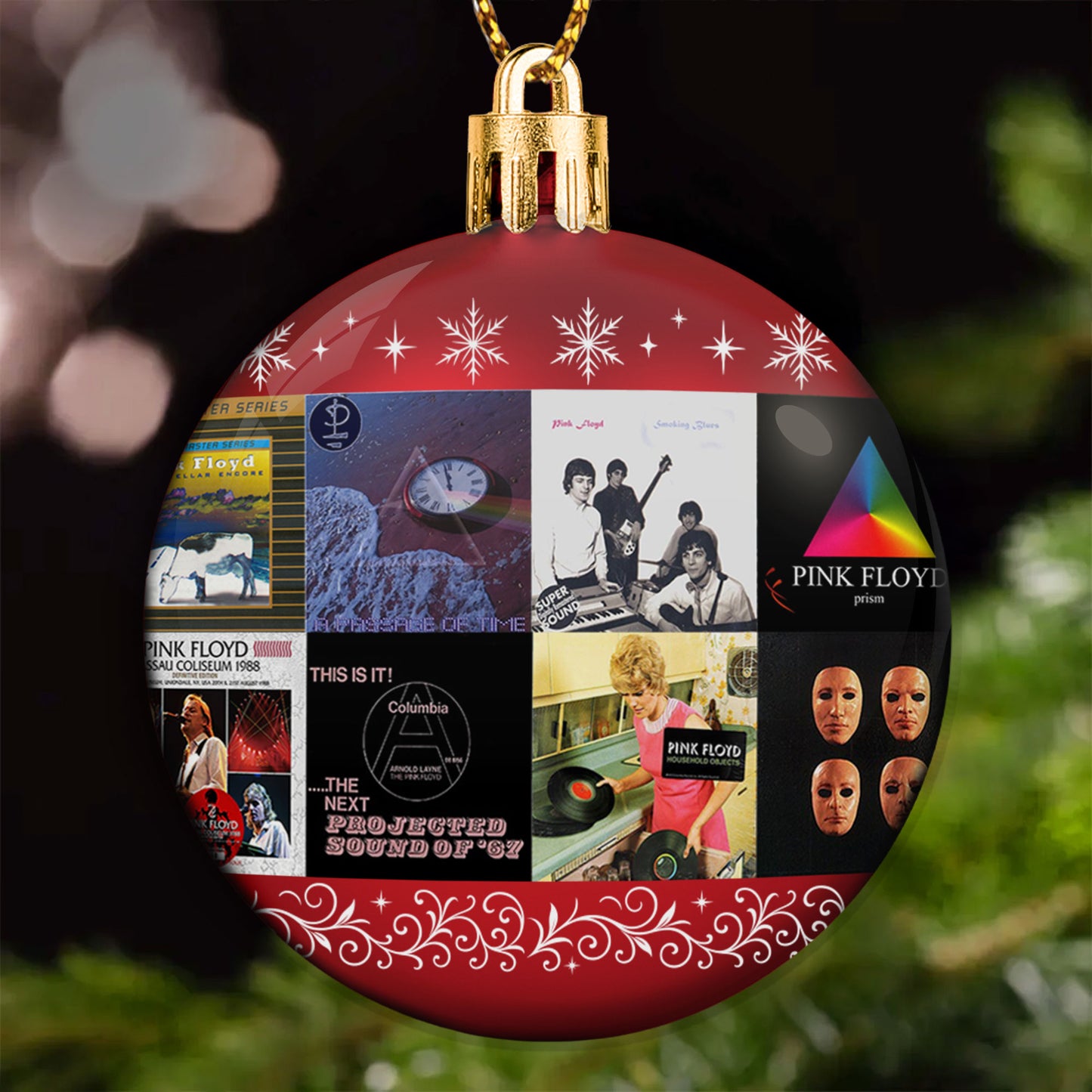 Pink Floyd Ball Ornament – A Psychedelic Tribute to Timeless Sound