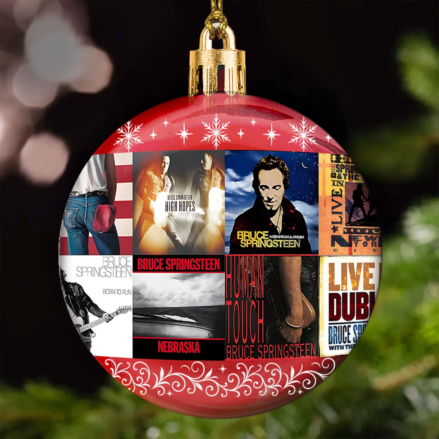 Bruce Springsteen Ball Ornament – A Tribute to The Boss and the Spirit of Rock