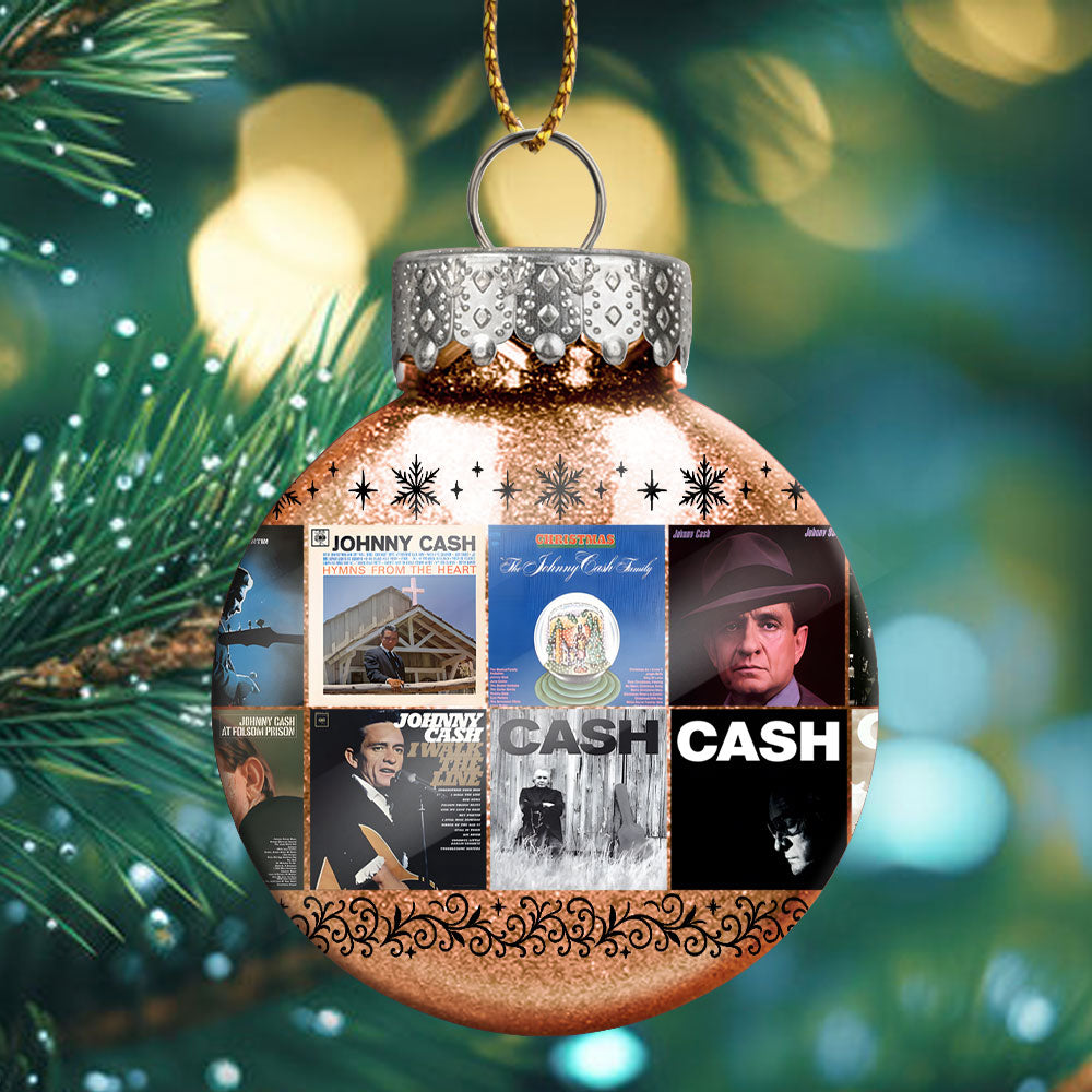 Johnny Cash Ball Ornament – The Man in Black Holiday Tribute