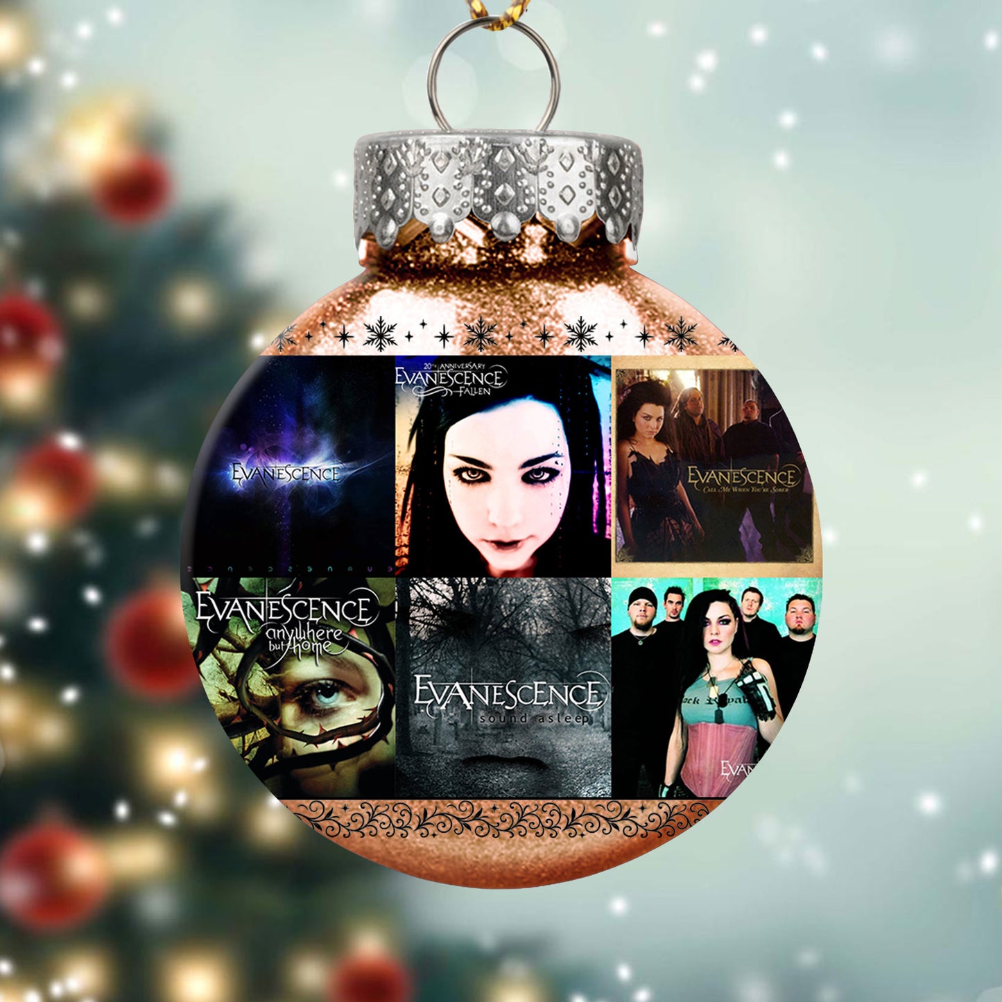 Evanescence Album Collage Ornament – Gothic Rock Christmas Decoration