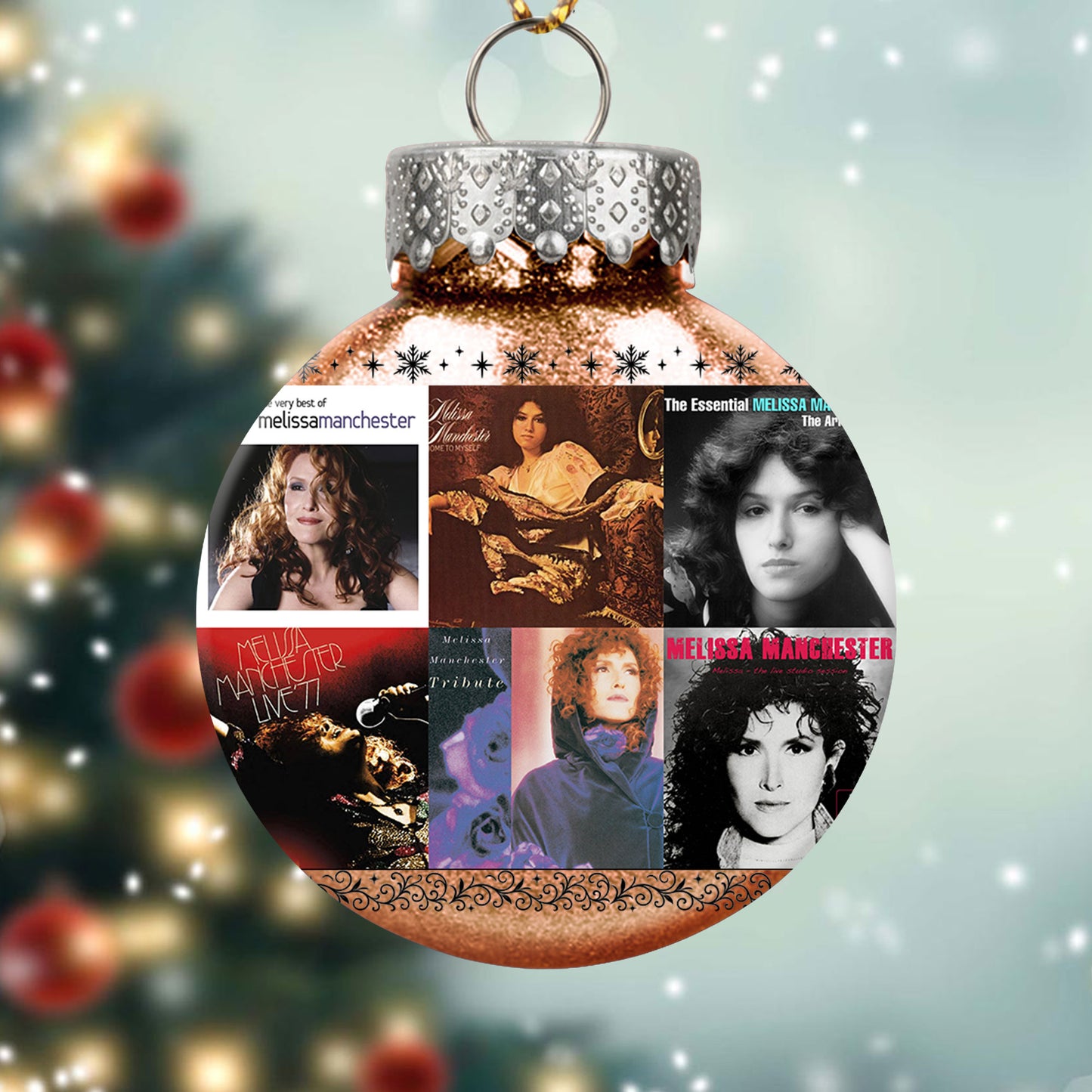 Melissa Manchester Album Collage Ornament – Classic Pop Holiday Decoration