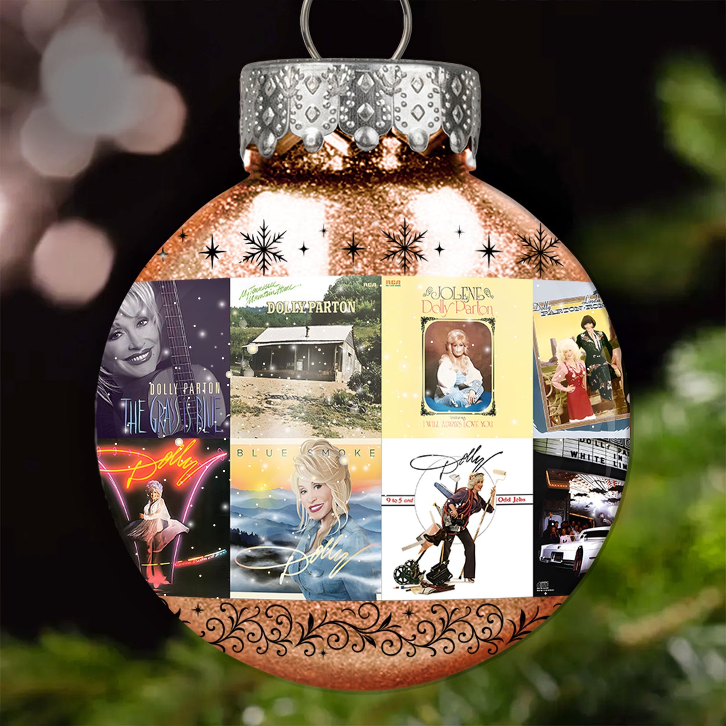 Dolly Parton Ball Ornament – A Sparkling Tribute to Country Grace and Christmas Joy