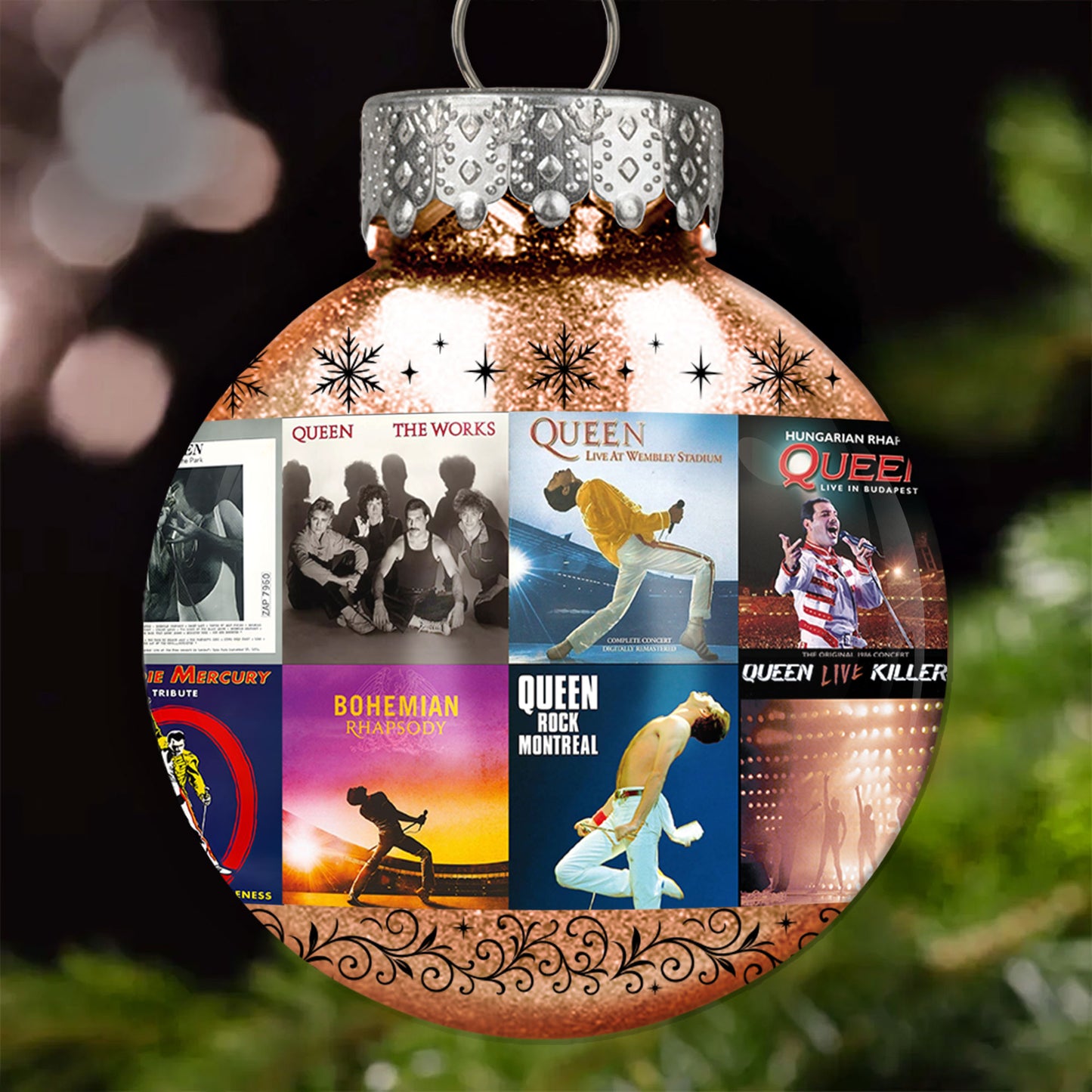Queen Ball Ornament – A Majestic Tribute to Rock Royalty and Holiday Harmony