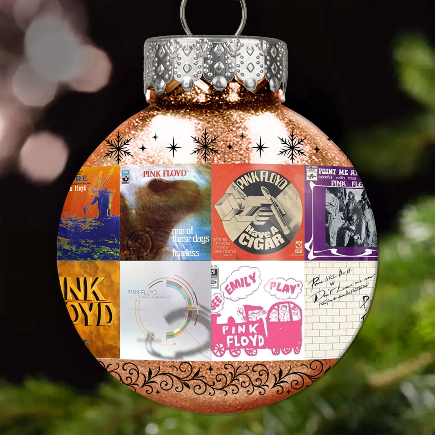Pink Floyd Ball Ornament – A Psychedelic Tribute to Timeless Sound
