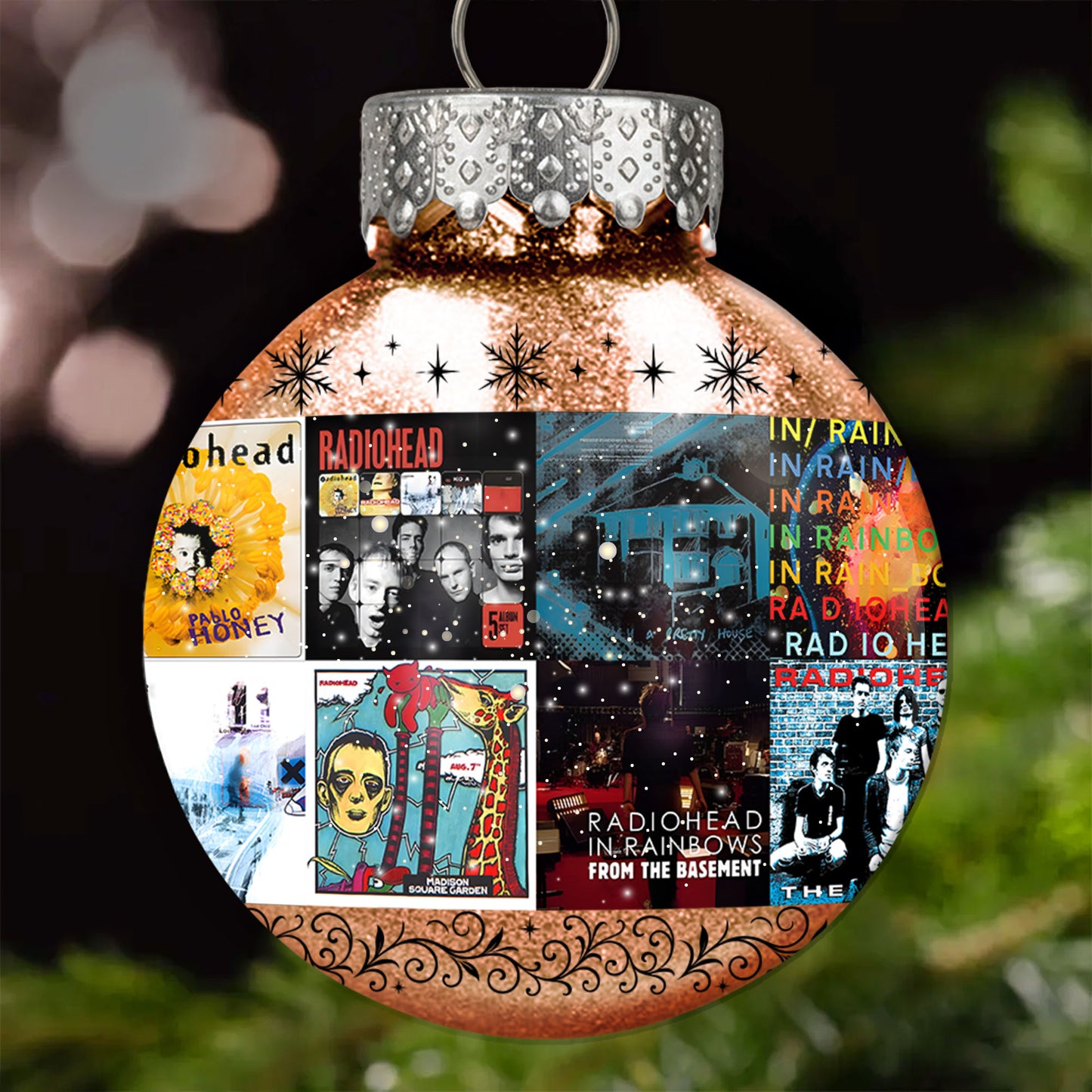 Radiohead Ball Ornament – A Tribute to Innovation, Emotion, and Alternative Spirit