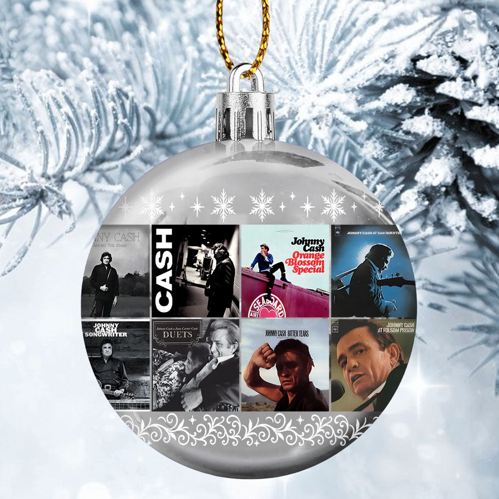 Johnny Cash Ball Ornament – The Man in Black Holiday Tribute