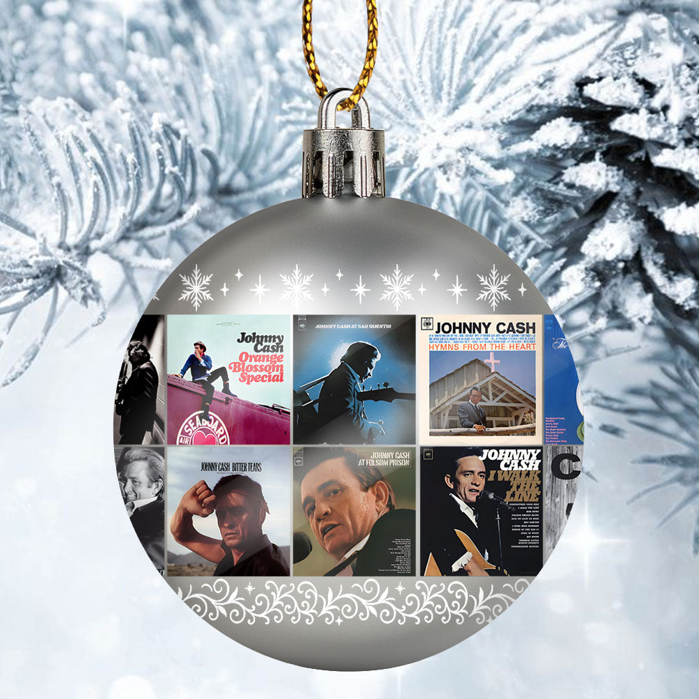 Johnny Cash Ball Ornament – The Man in Black Holiday Tribute