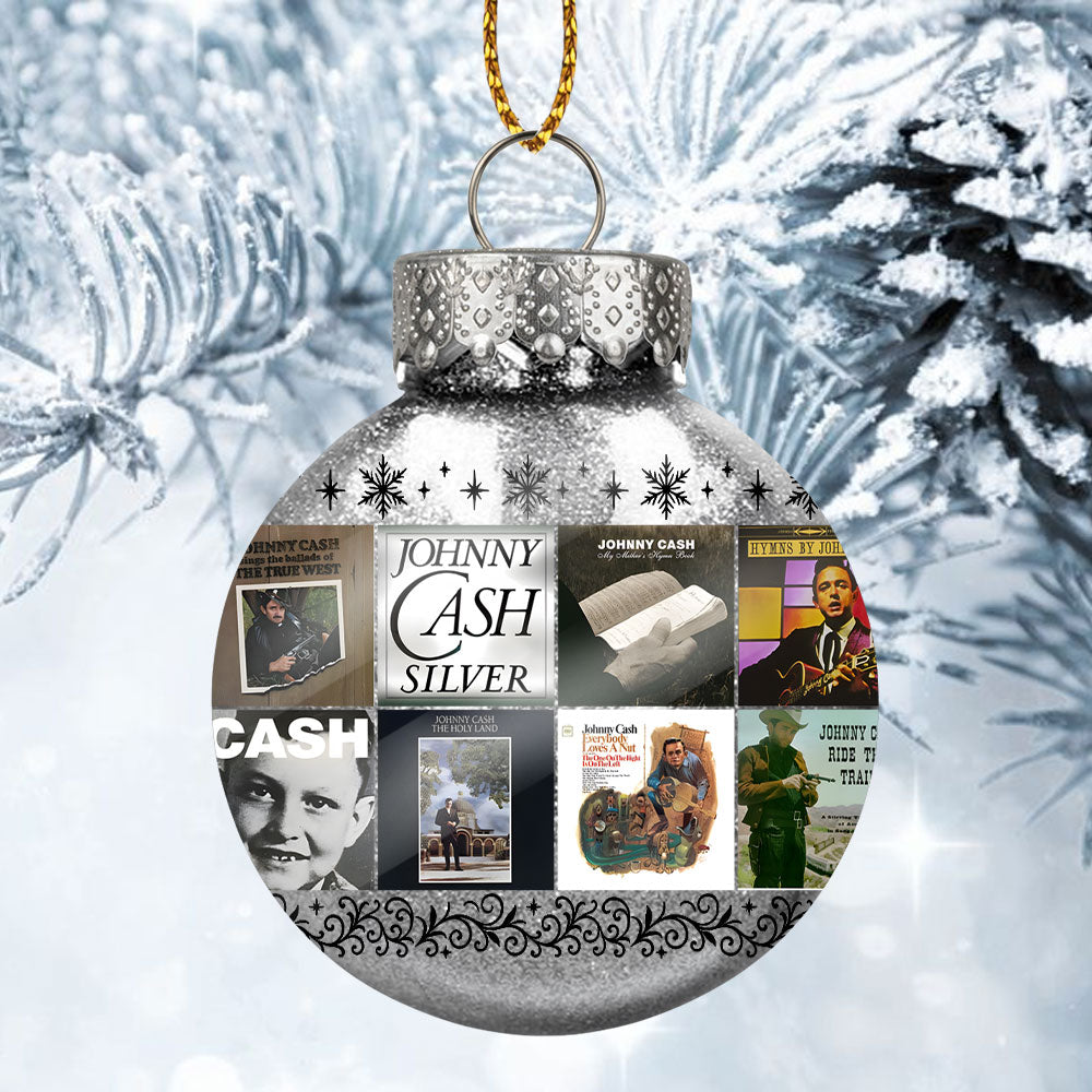 Johnny Cash Ball Ornament – The Man in Black Holiday Tribute