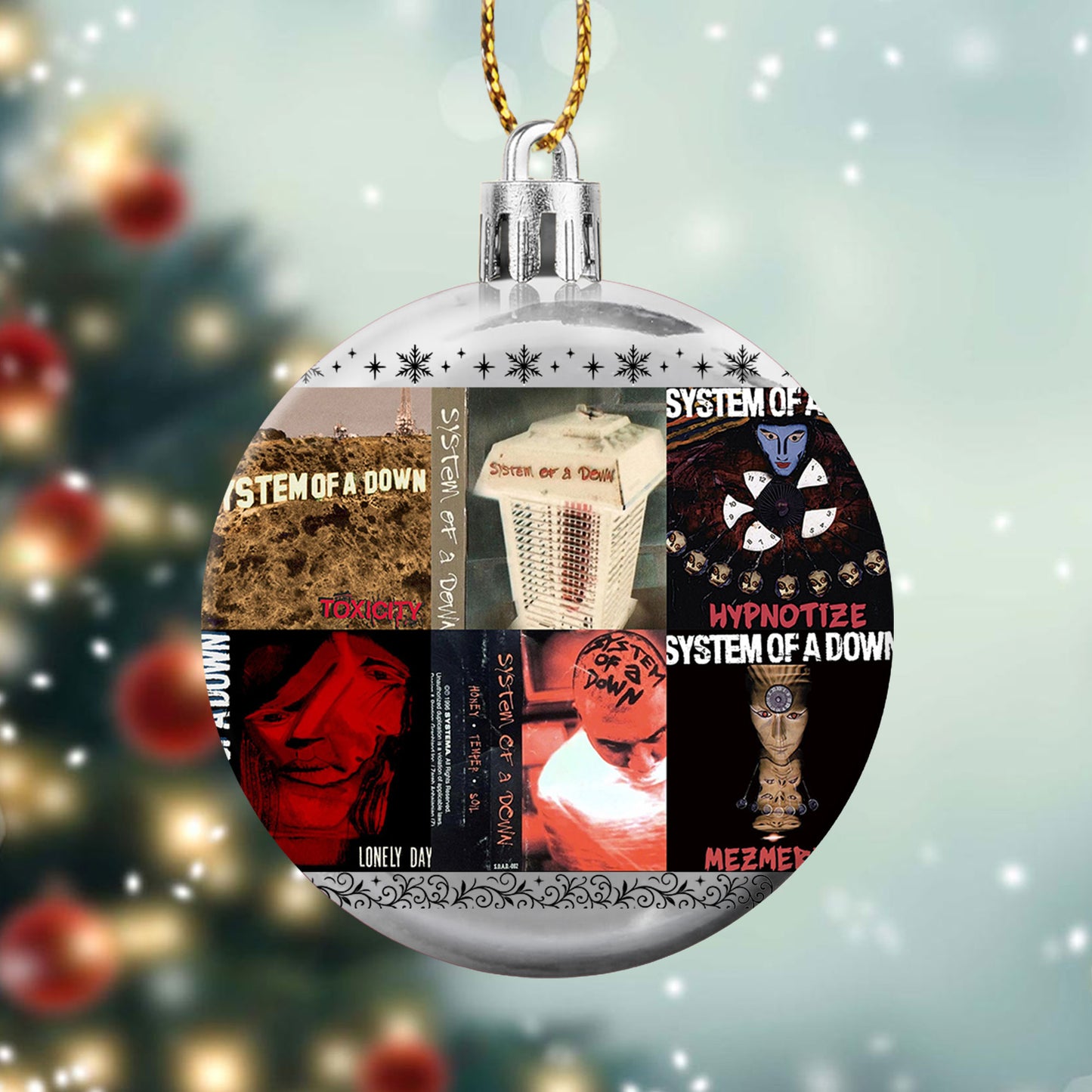 System of a Down Ball Ornament – A Bold Christmas Gift for True Rock Fans