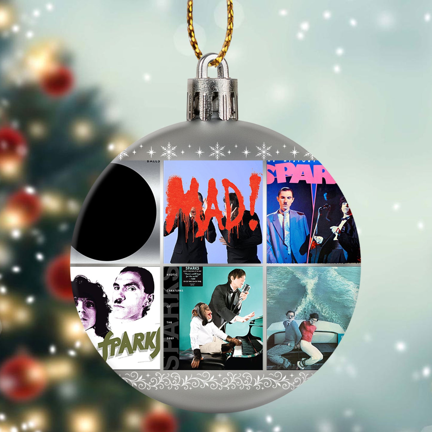 Sparks Ball Ornament – A Quirky Holiday Tribute to Musical Genius