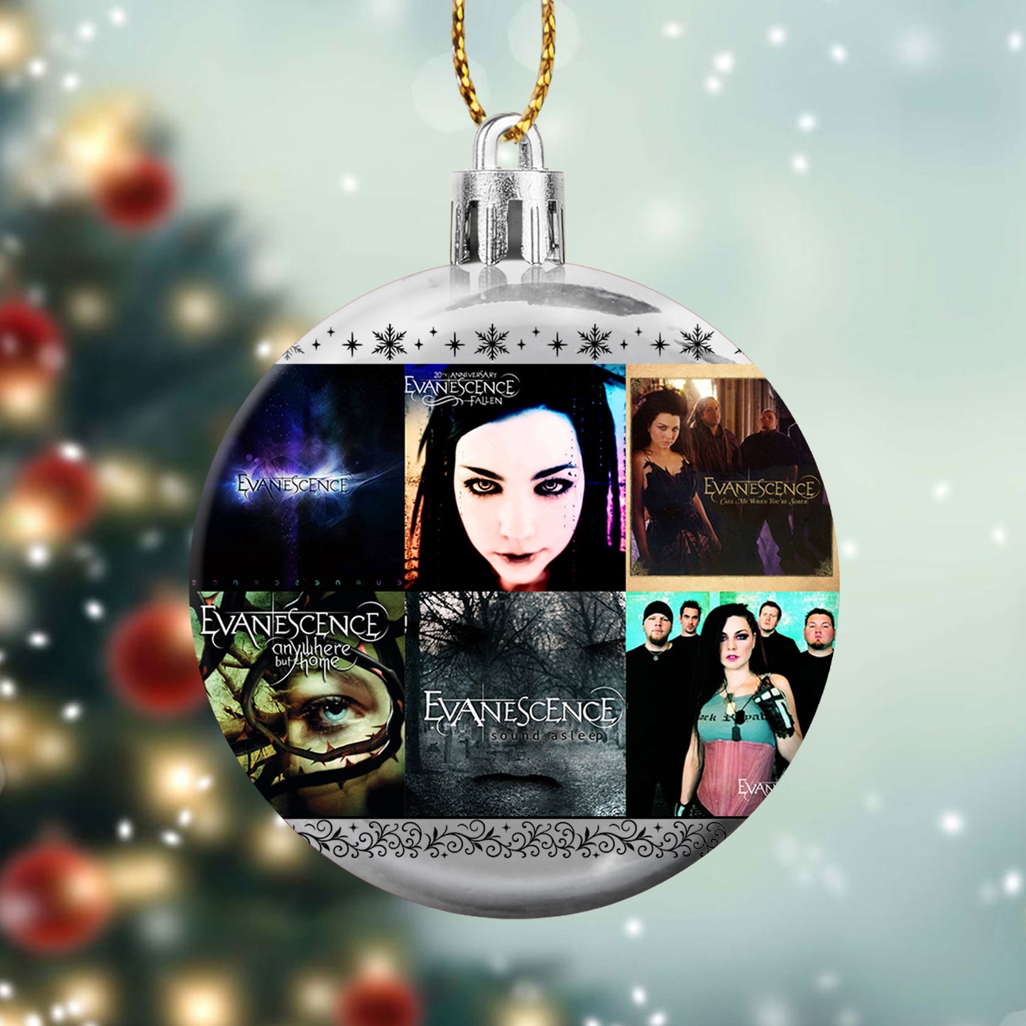 Evanescence Album Collage Ornament – Gothic Rock Christmas Decoration