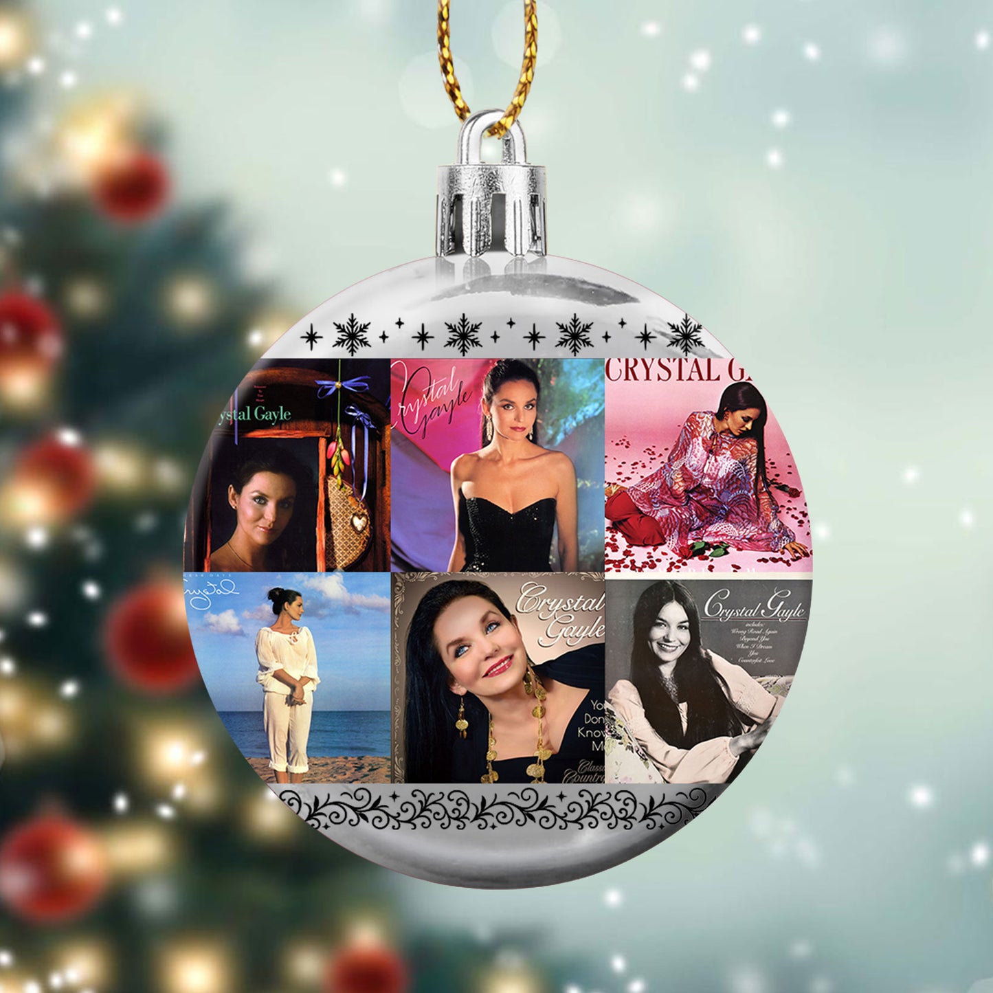 Crystal Gayle Album Covers Christmas Ball Ornament