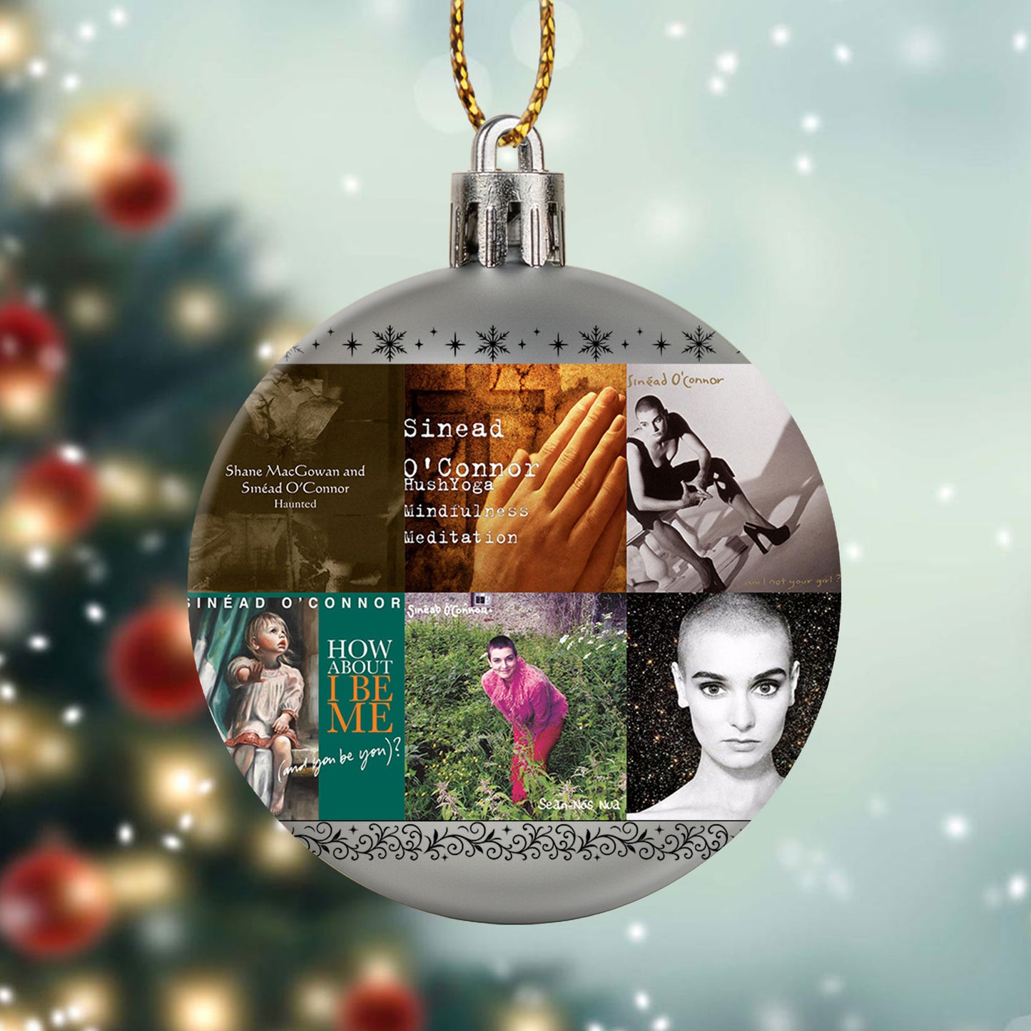 Sinéad O’Connor Album Collage Ornament – Iconic Alternative Music Christmas Decor