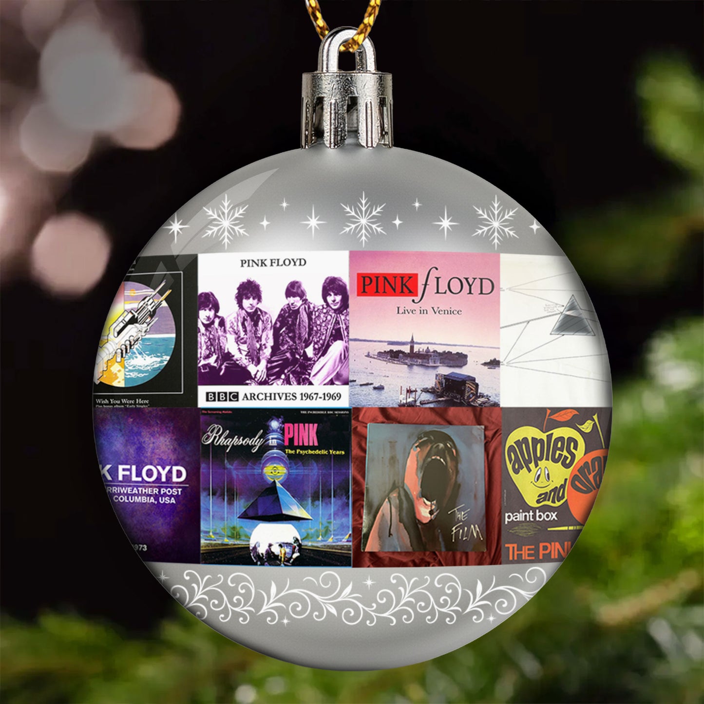 Pink Floyd Ball Ornament – A Psychedelic Tribute to Timeless Sound