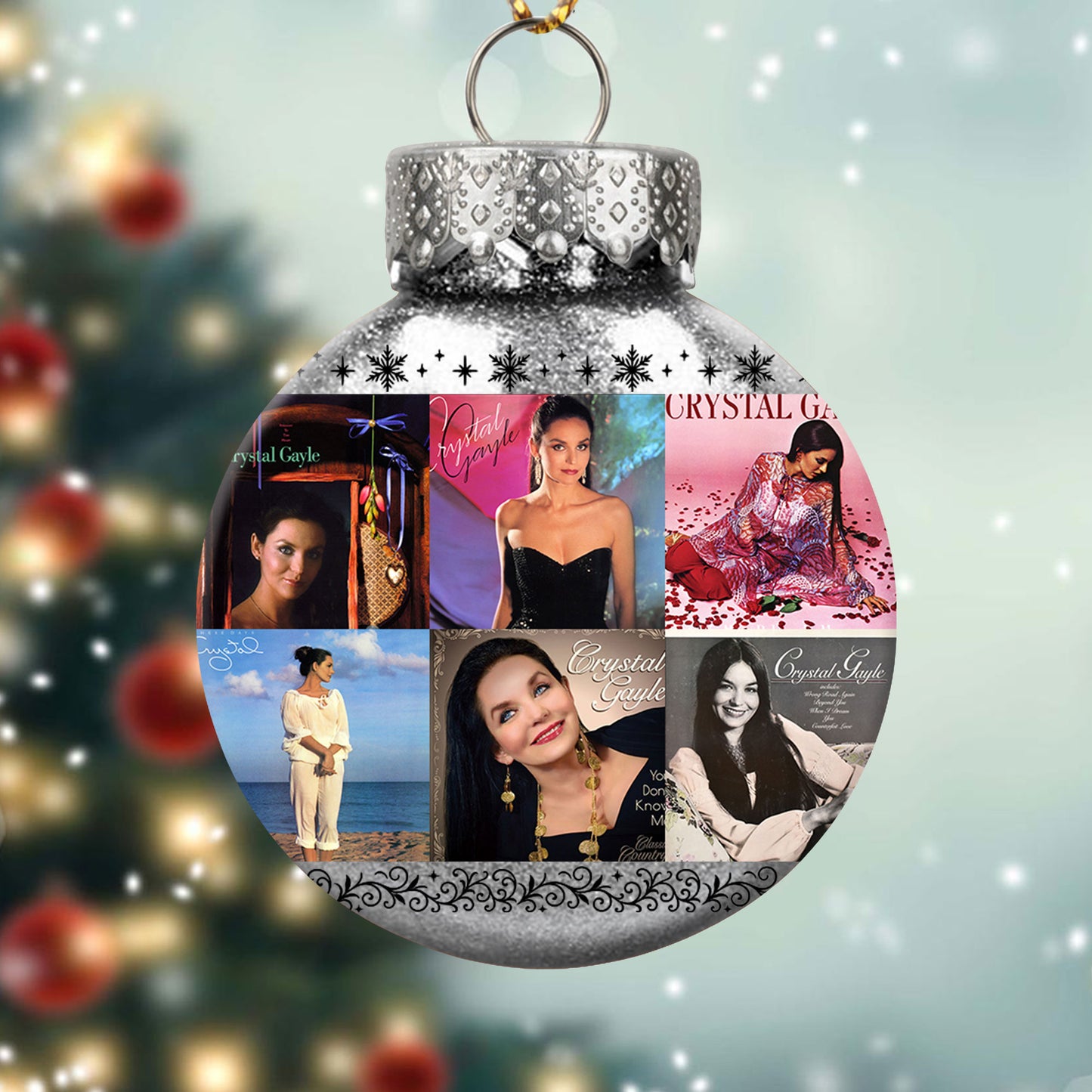 Crystal Gayle Album Covers Christmas Ball Ornament