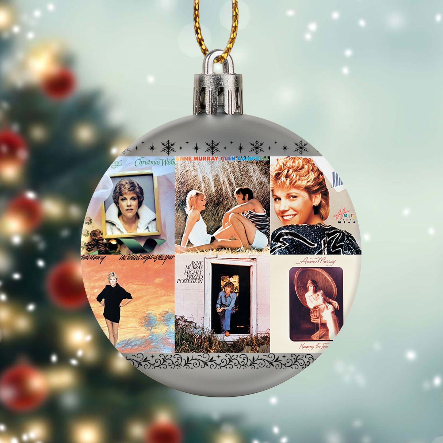 Anne Murray Album Collage Ornament – Classic Country & Pop Christmas Decoration
