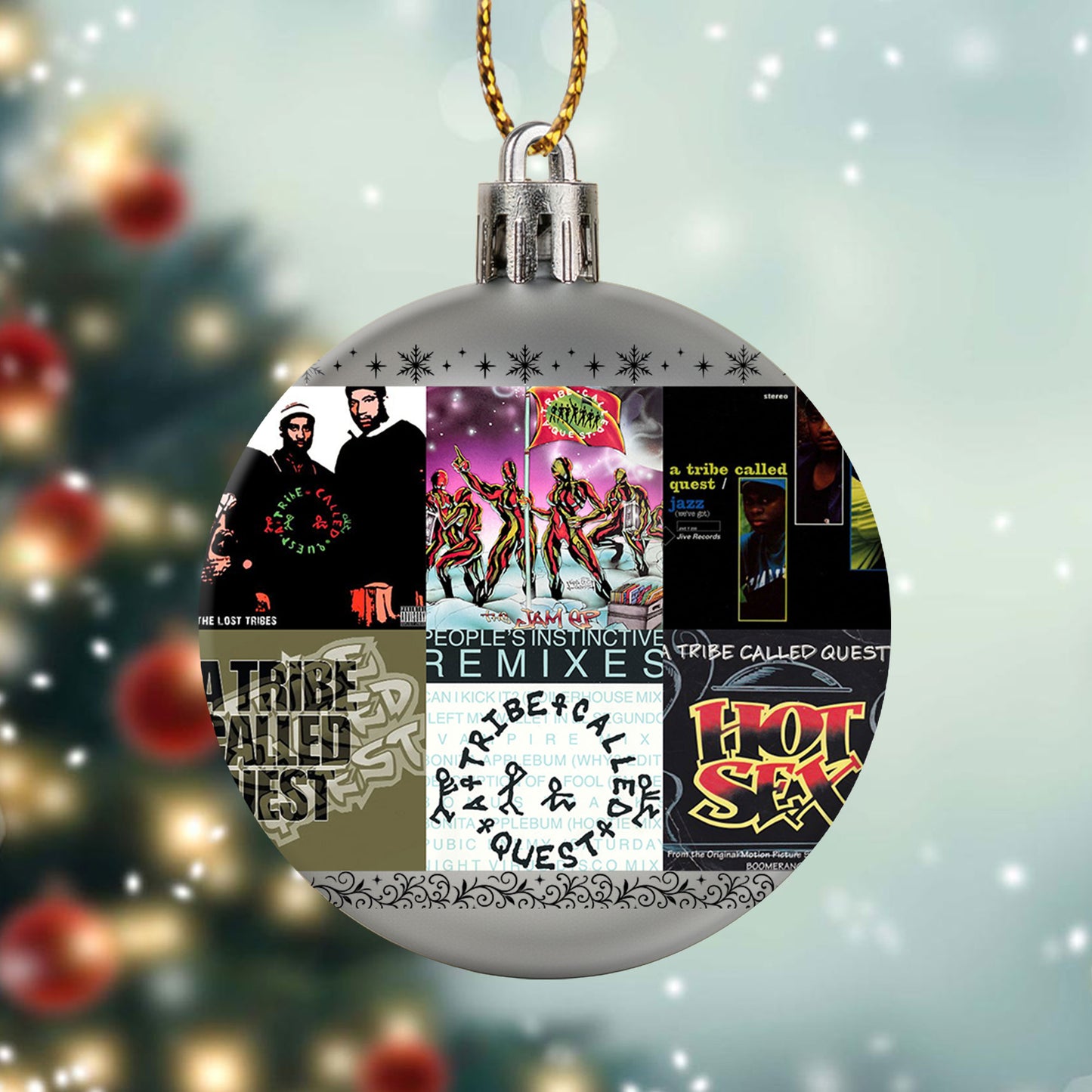 A Tribe Called Quest Ball Ornament – Hip-Hop Legends in Holiday Style