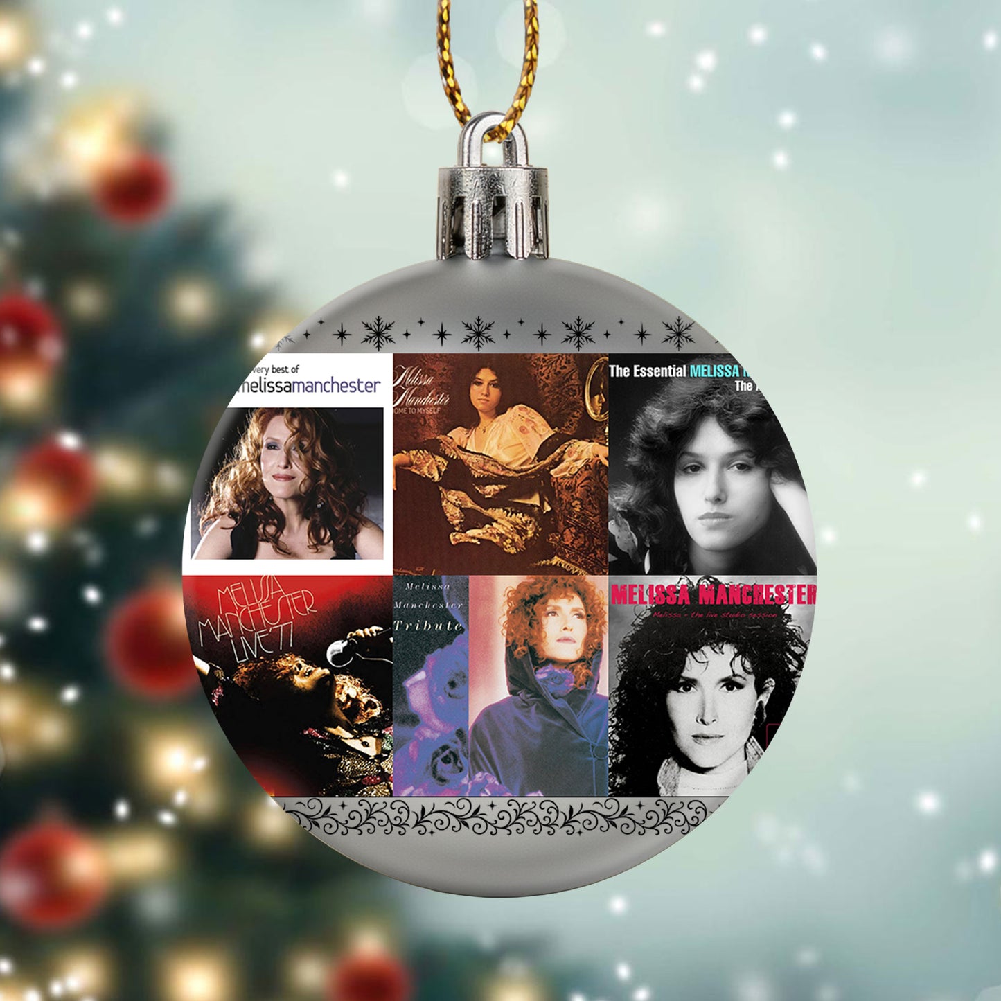 Melissa Manchester Album Collage Ornament – Classic Pop Holiday Decoration