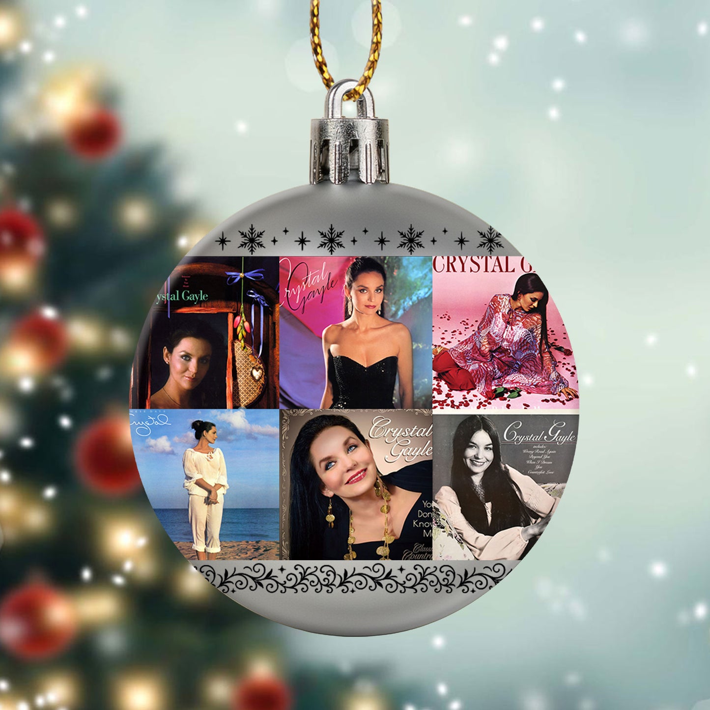 Crystal Gayle Album Covers Christmas Ball Ornament