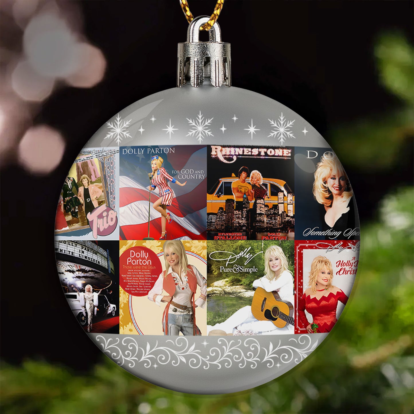 Dolly Parton Ball Ornament – A Sparkling Tribute to Country Grace and Christmas Joy