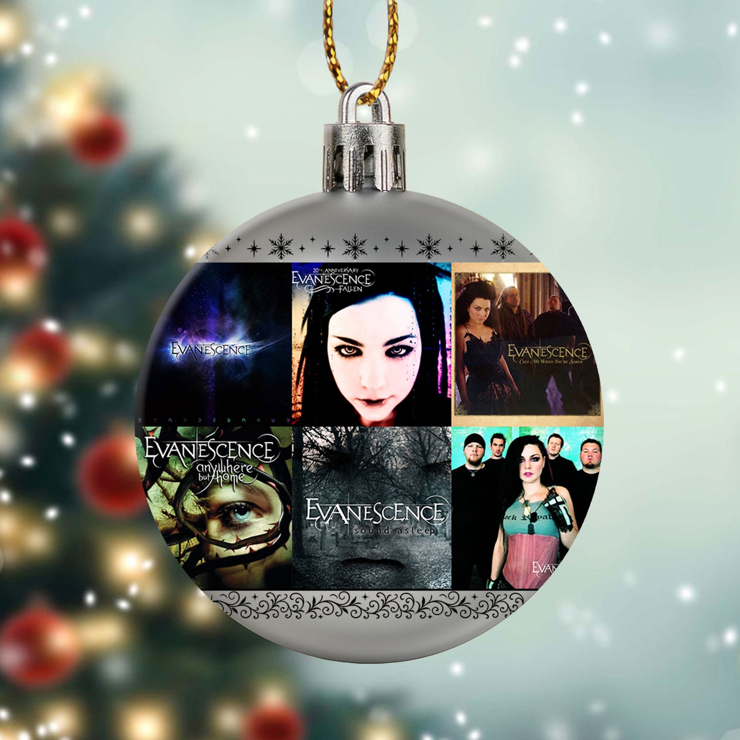 Evanescence Album Collage Ornament – Gothic Rock Christmas Decoration