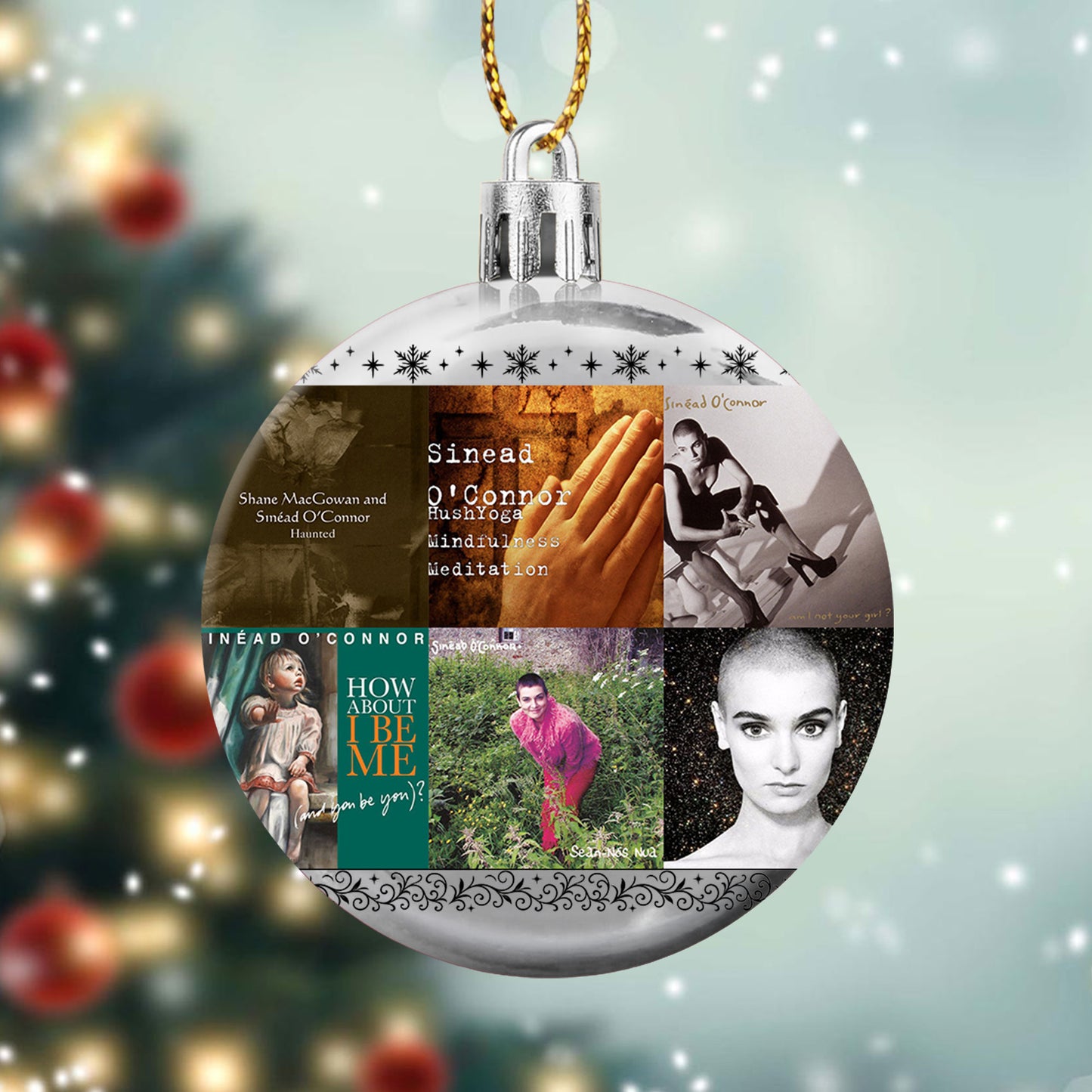 Sinéad O’Connor Album Collage Ornament – Iconic Alternative Music Christmas Decor