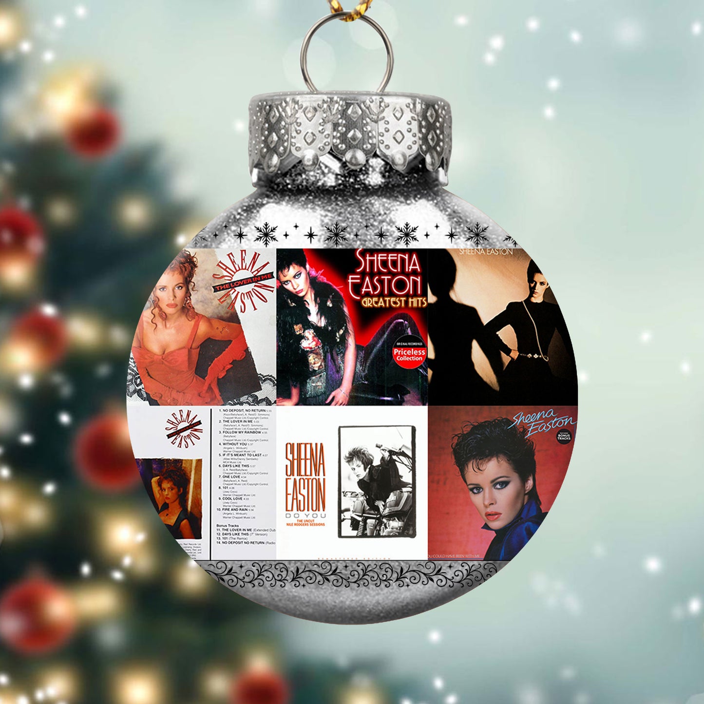 Sheena Easton Album Collage Ornament – Pop Icon Christmas Decoration