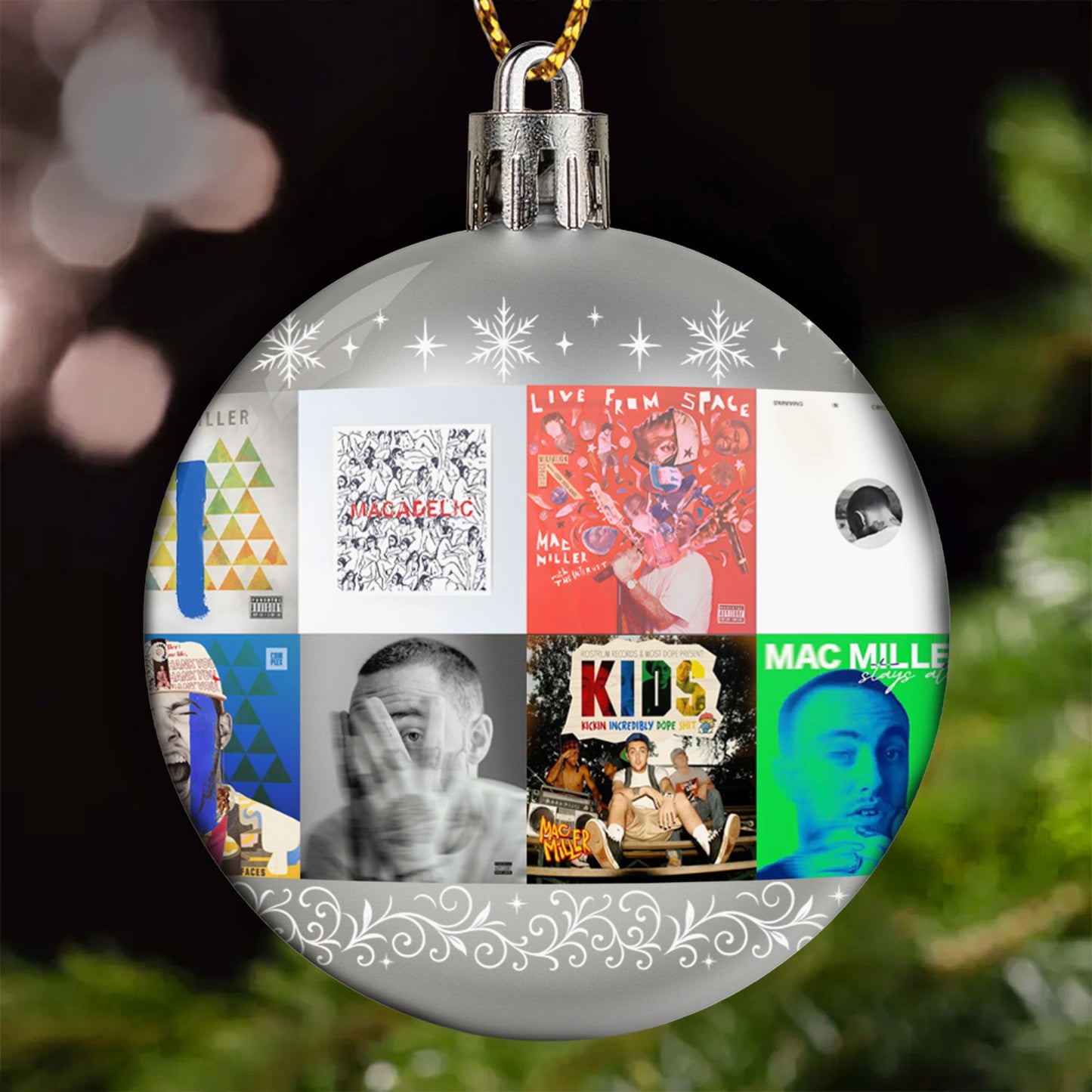 Mac Miller Ball Ornament – A Tribute to Timeless Vibes and Soulful Sound