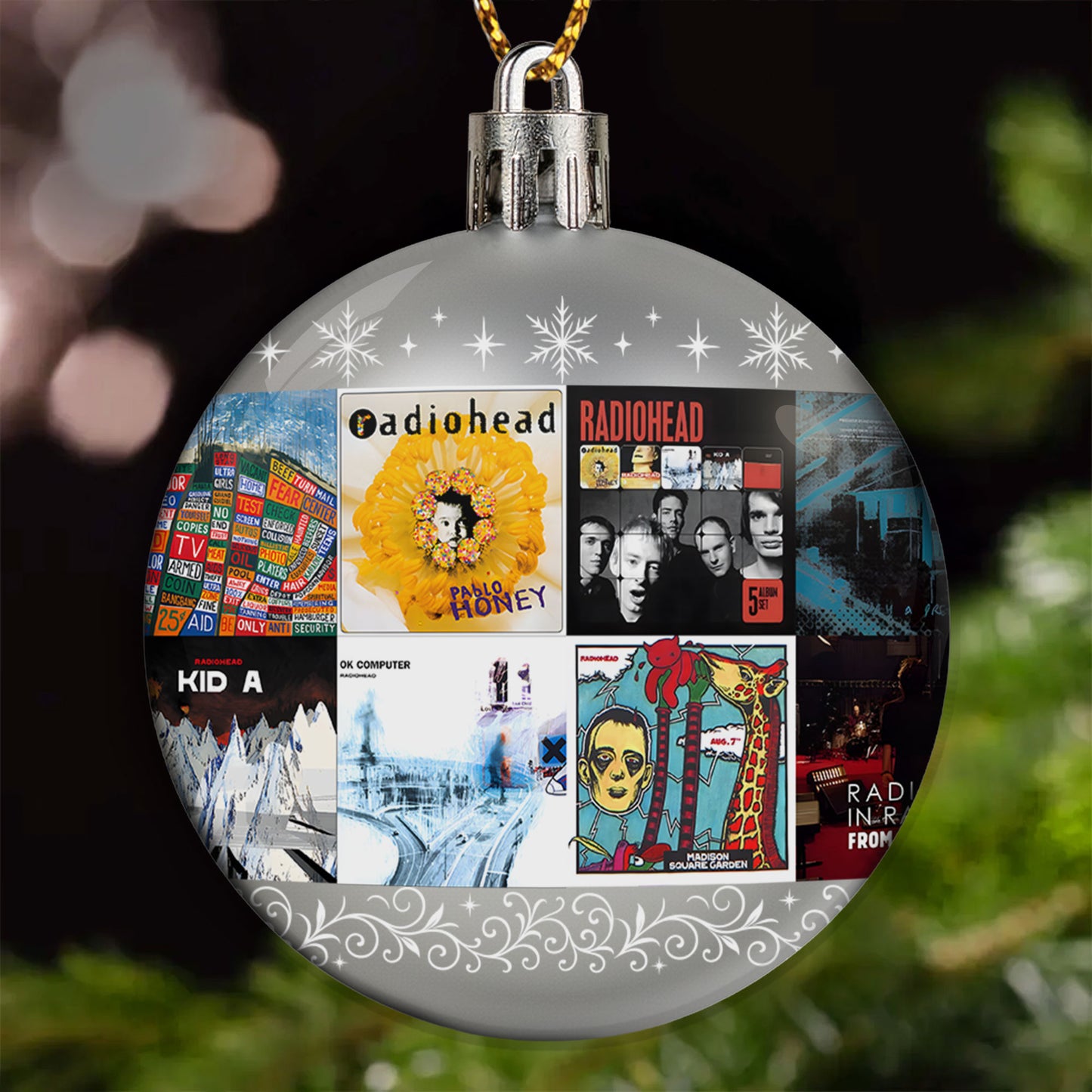 Radiohead Ball Ornament – A Tribute to Innovation, Emotion, and Alternative Spirit
