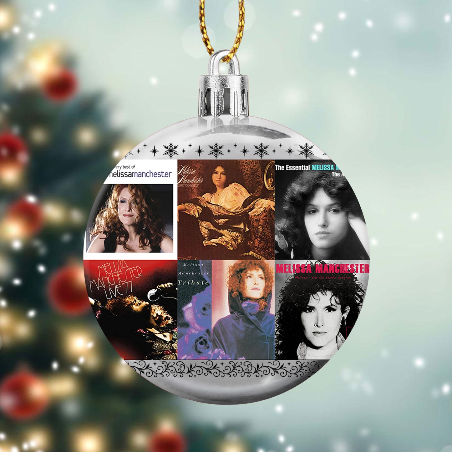 Melissa Manchester Album Collage Ornament – Classic Pop Holiday Decoration