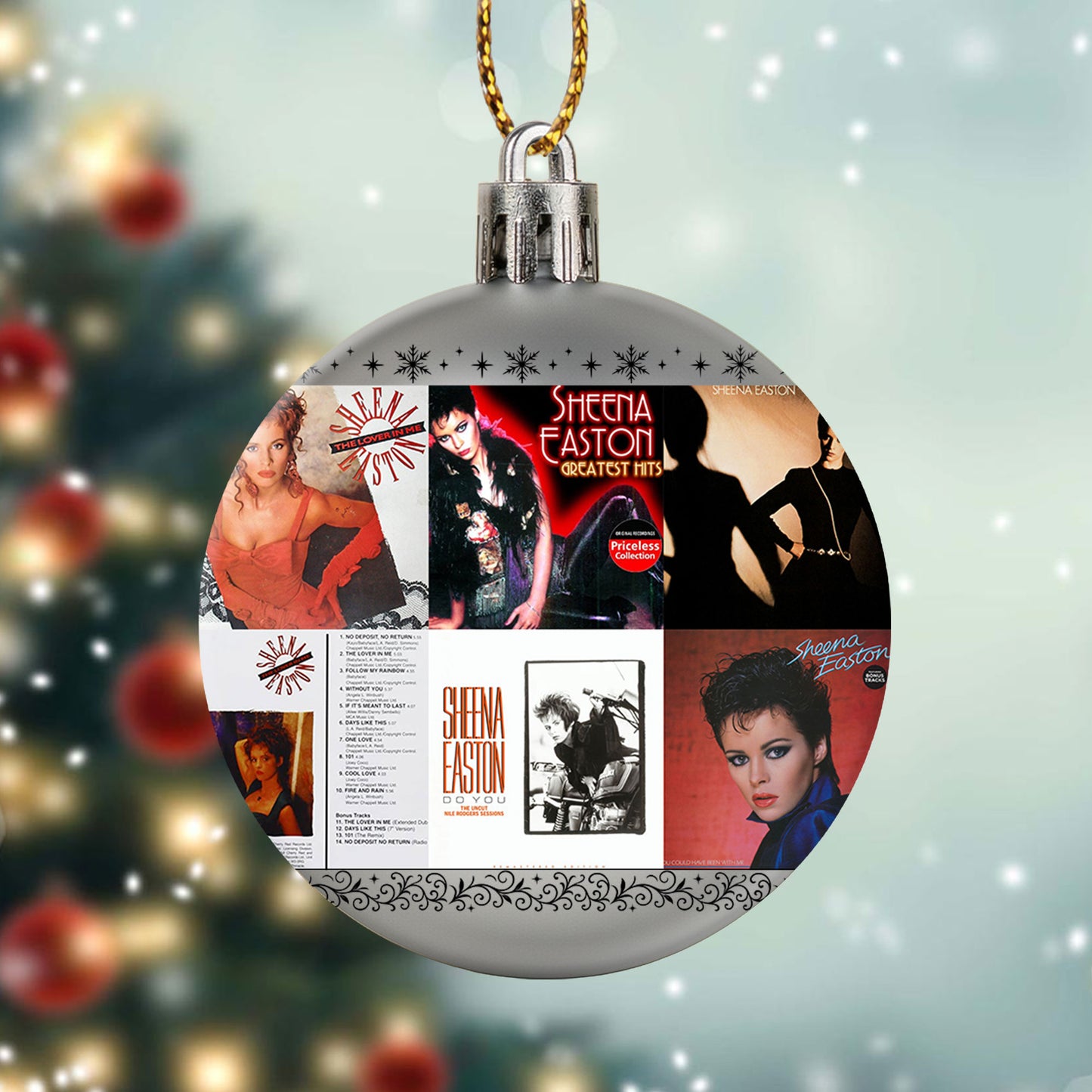 Sheena Easton Album Collage Ornament – Pop Icon Christmas Decoration