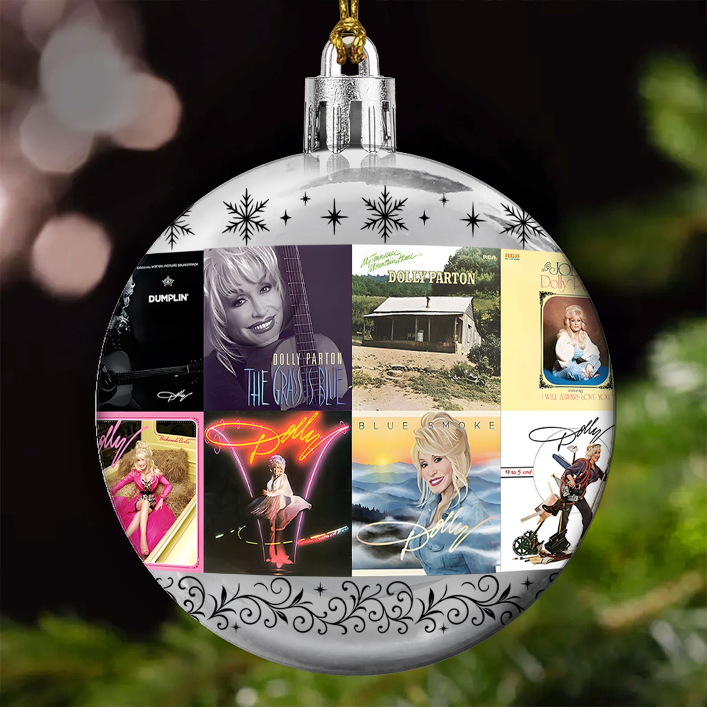 Dolly Parton Ball Ornament – A Sparkling Tribute to Country Grace and Christmas Joy