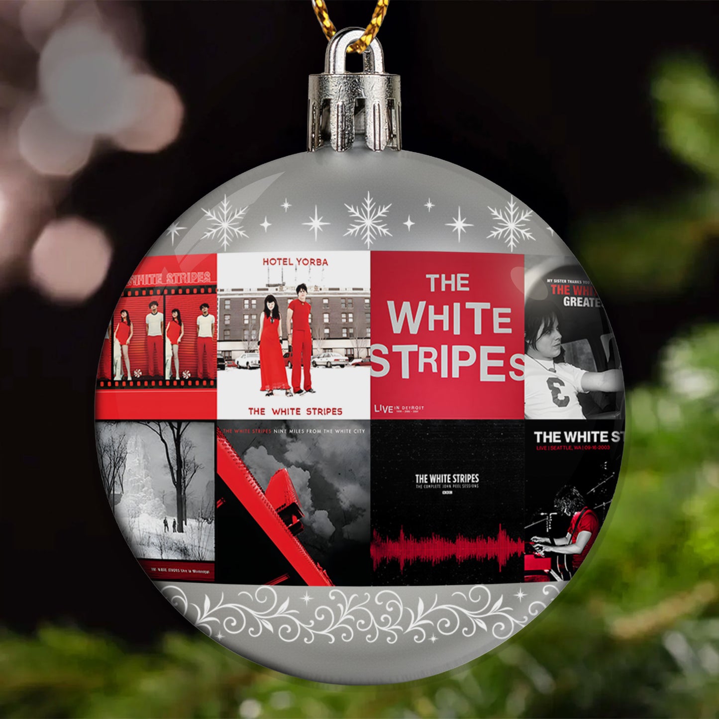 The White Stripes Ball Ornament – Bold Rock Energy for the Holidays