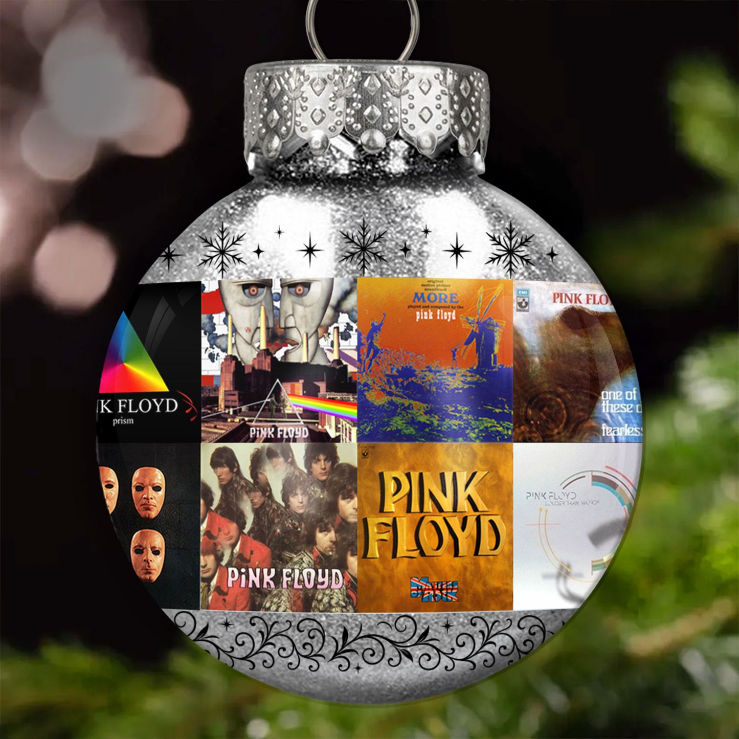 Pink Floyd Ball Ornament – A Psychedelic Tribute to Timeless Sound